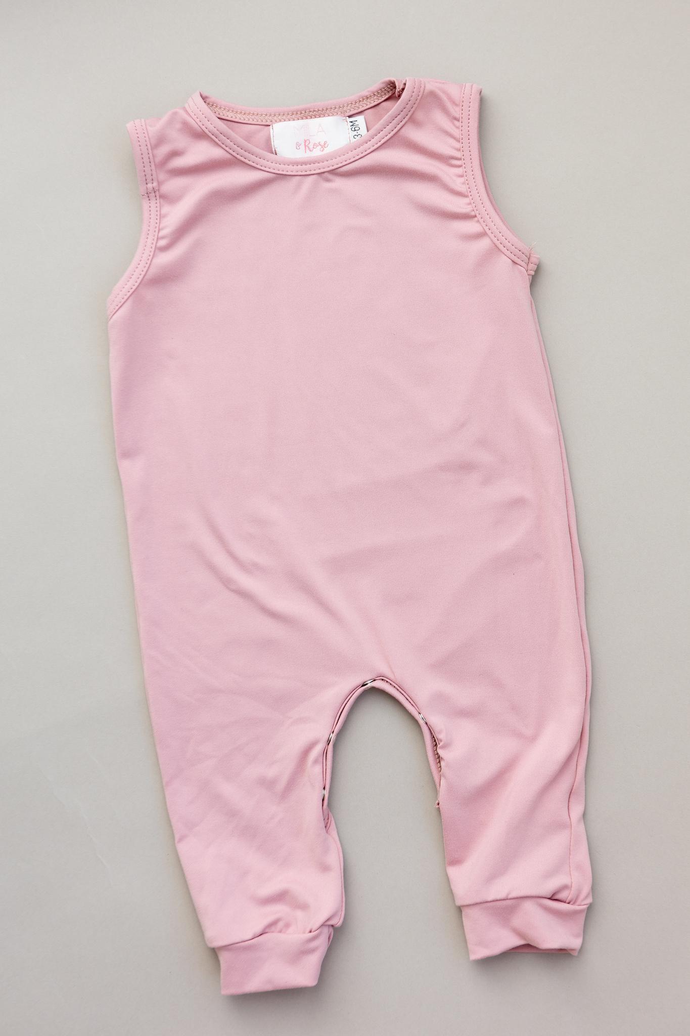 Vintage Pink Tank One-piece Jogger