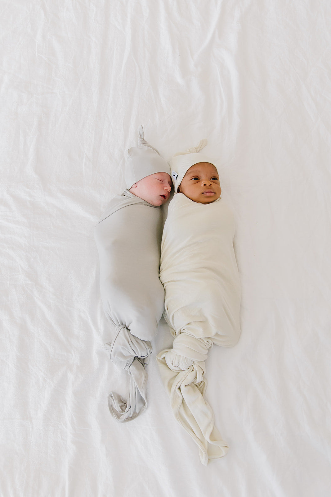 Oatmeal Ribbed Stretchy Swaddle