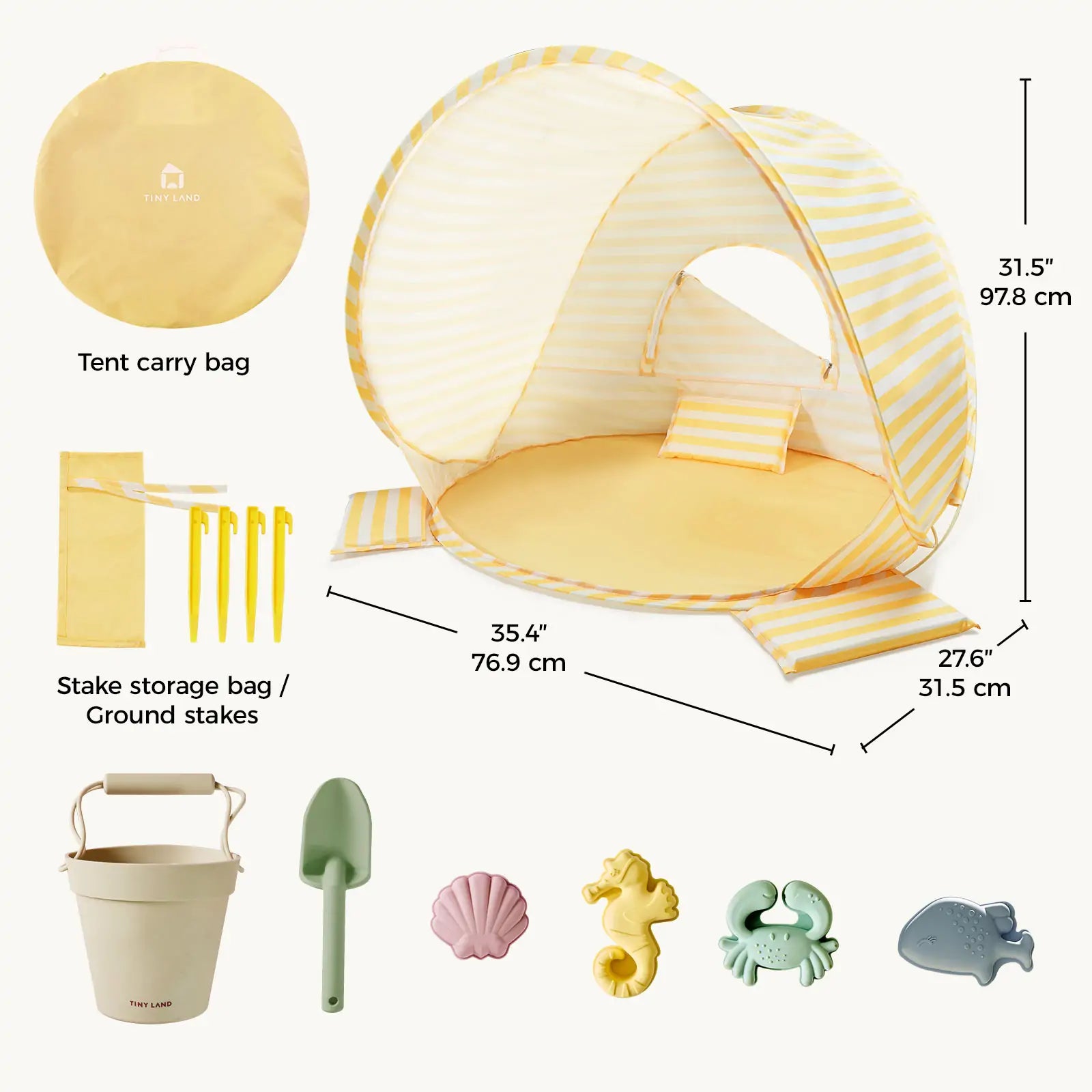 ® One-stop Beach Toy & Tent Set