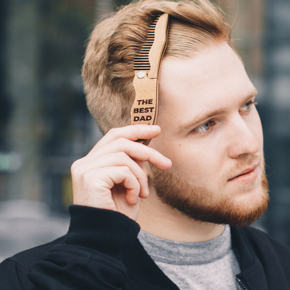 Wooden Beard Comb - The Best Dad