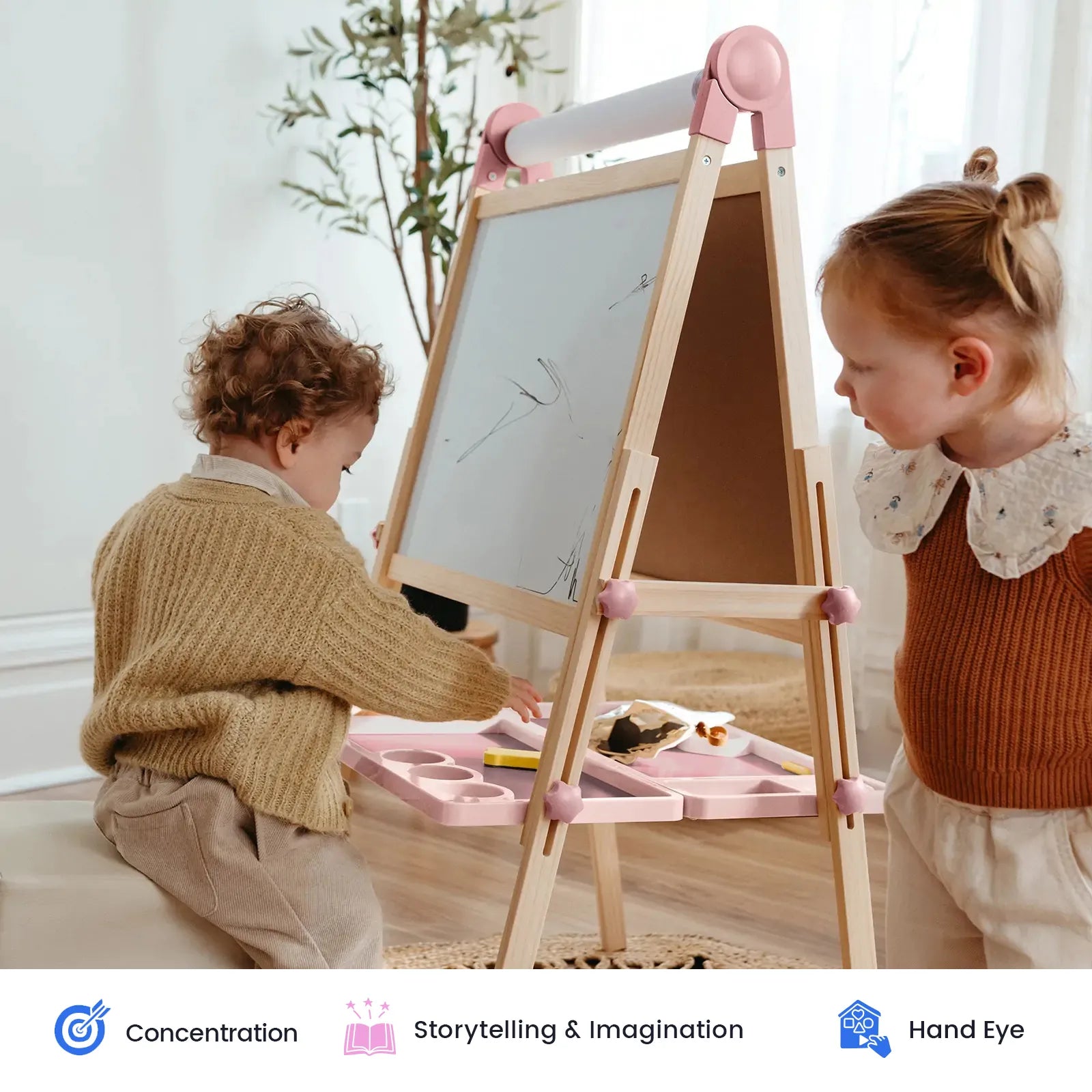 ® Pink Magnitales Easel & Paper Roll Set