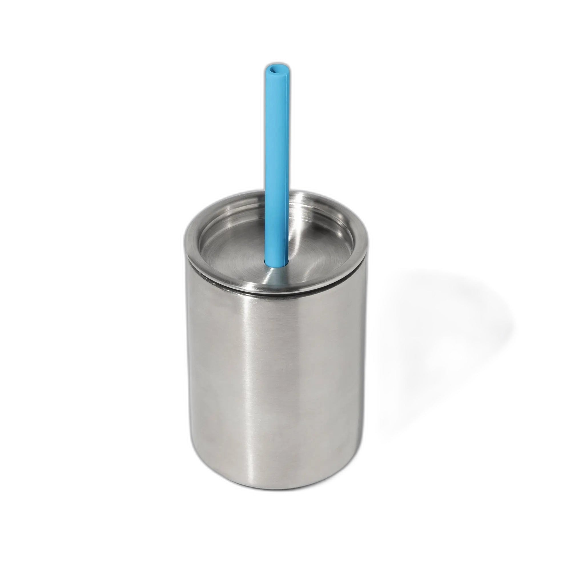 8 Oz. Avanchy Stainless Steel Baby Toddler Spill Proof Cup With Straw