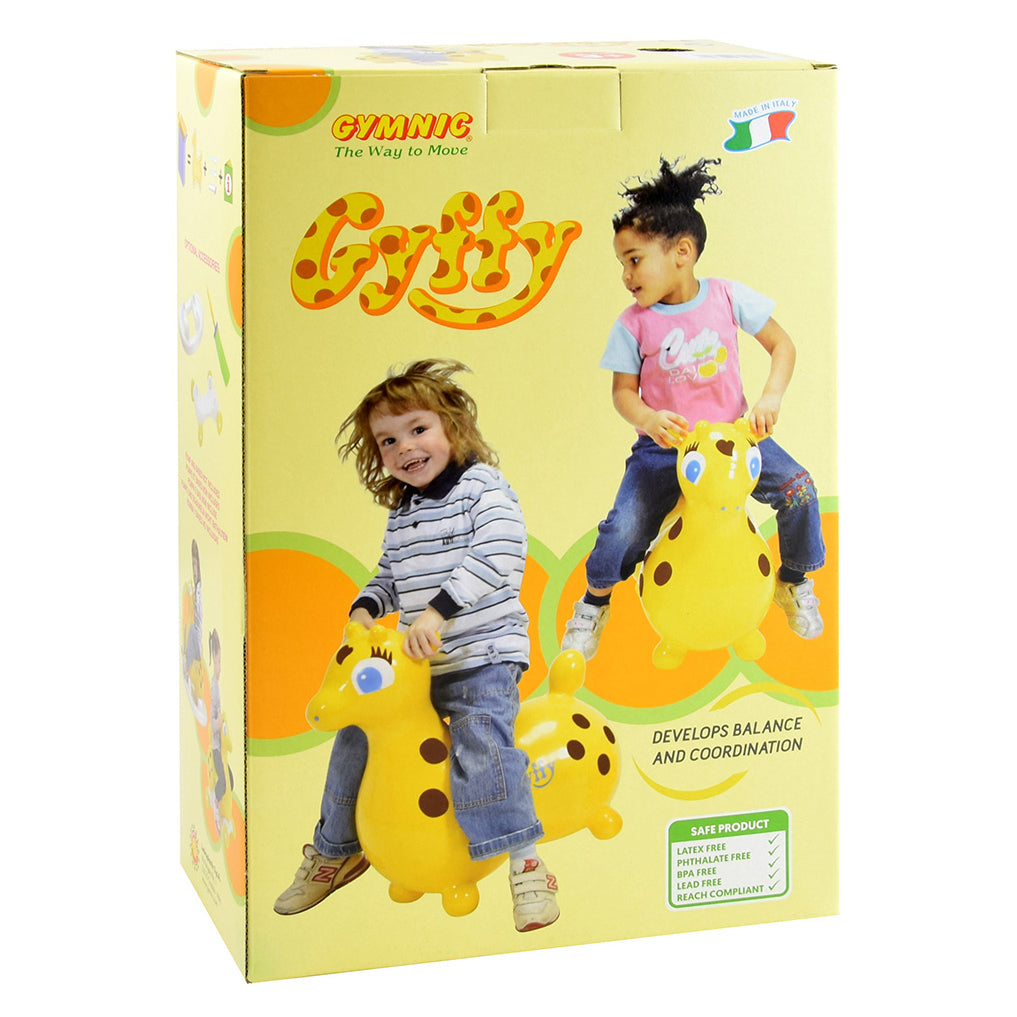 Gyffy The Giraffe Bounce Toy With Pump