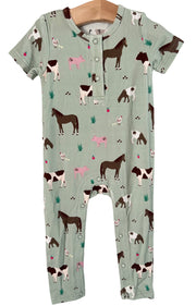 Grandpa’s Farm Bamboo One Piece Snap Romper