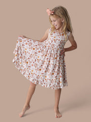 Flowers And Boots Dream Tank Ruffle Dress