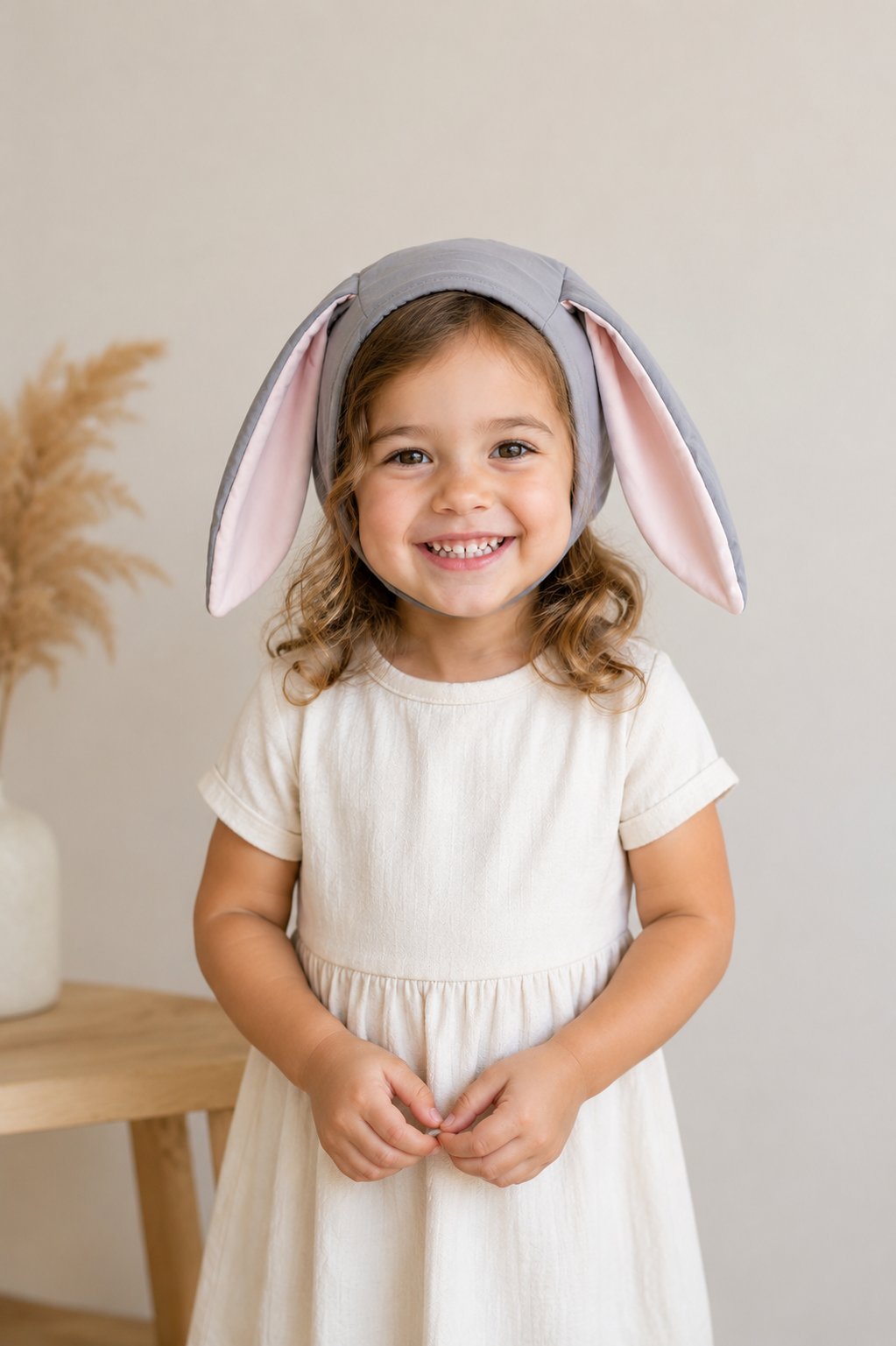Gray Bunny Bonnet