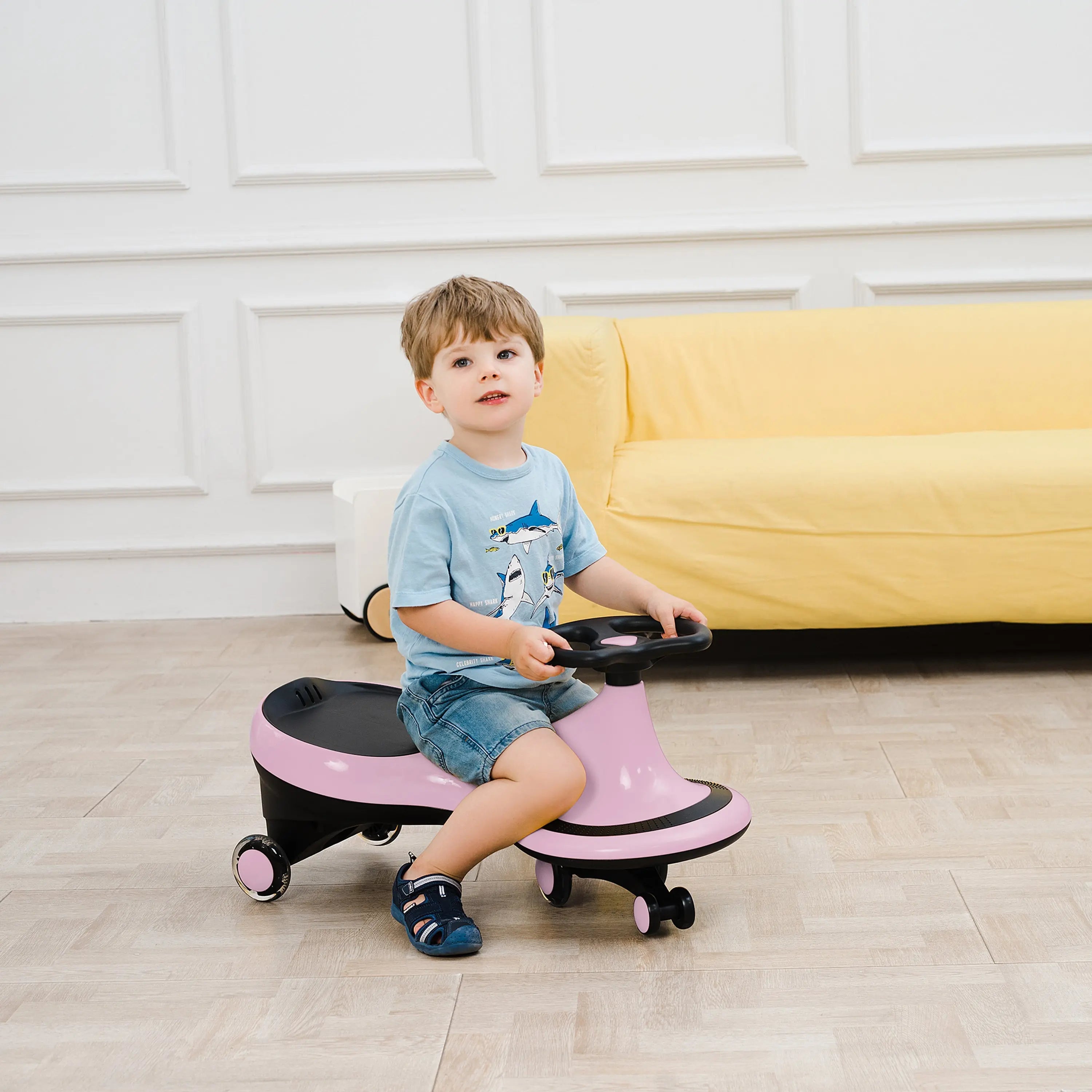 Swing Car With Flashing Wheels