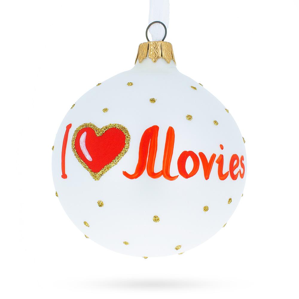 Cinema Enthusiast: Movie Lover Blown Glass Ball Christmas Ornament 3.25 Inches