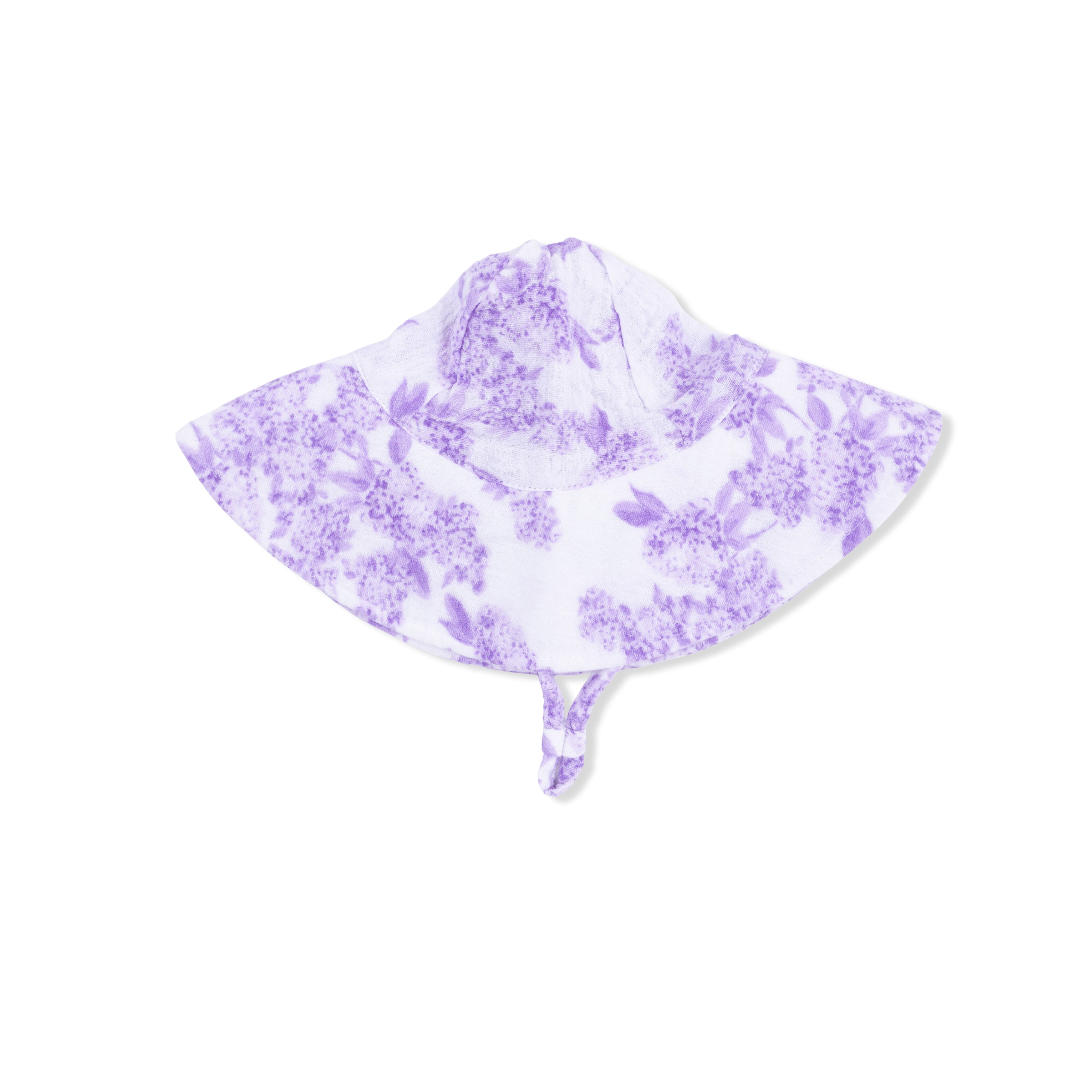 Lilac Floral  - Wide Brim Sun Hat