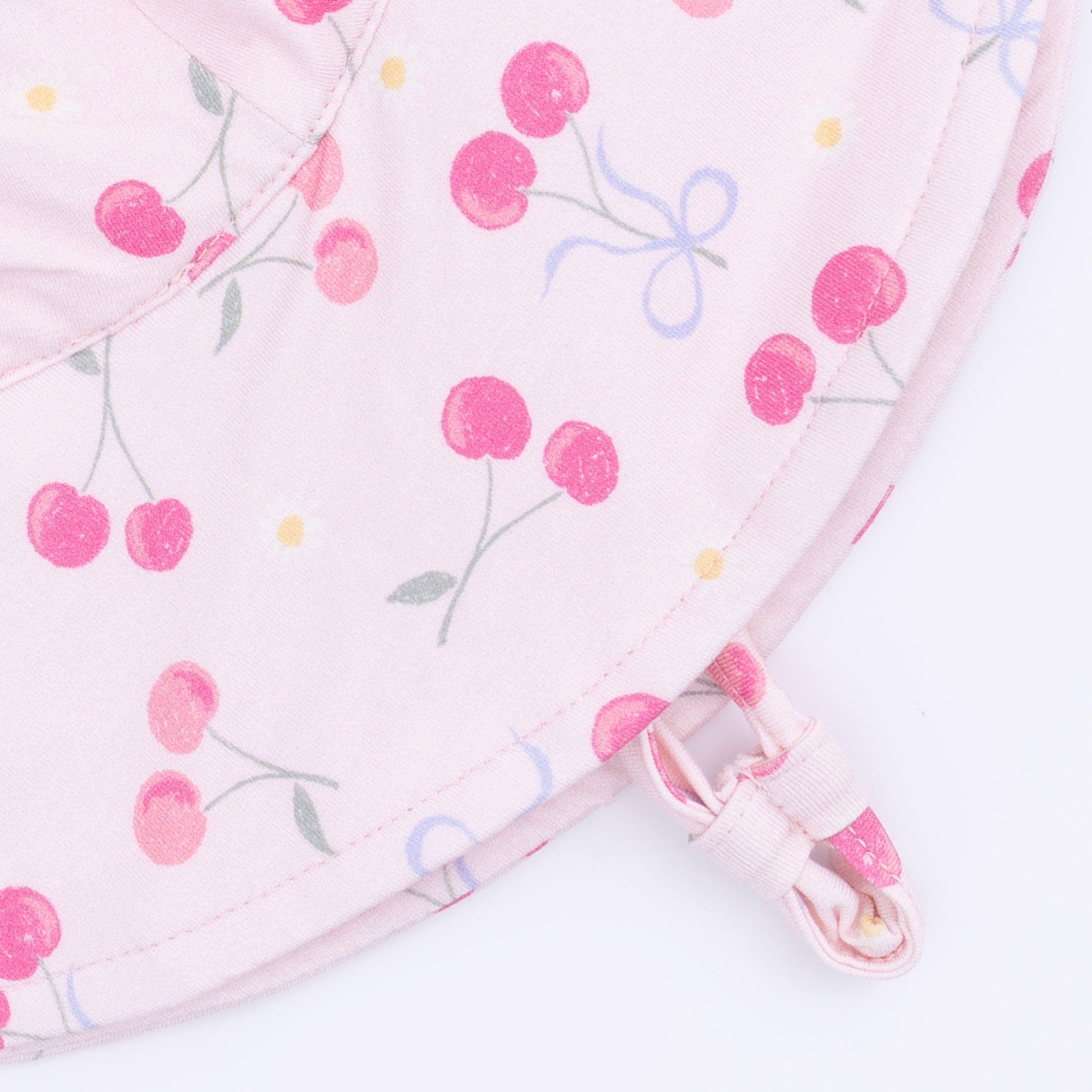 Sweet Bow Cherries - Ruffly Strap Bubble & Sun Hat