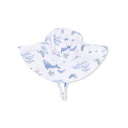 Watercolor Blue Whales - Wide Brim Sun Hat