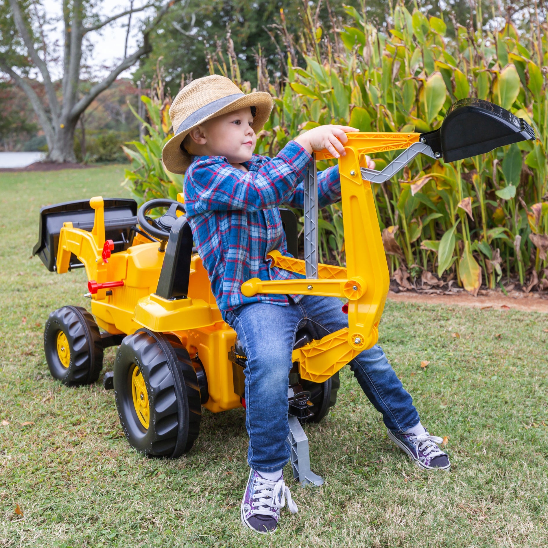 Cat Front Loader With Backhoe Pedal Tractor