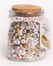 Blessed Metallic Gold Round Letter Diy Bead Kit