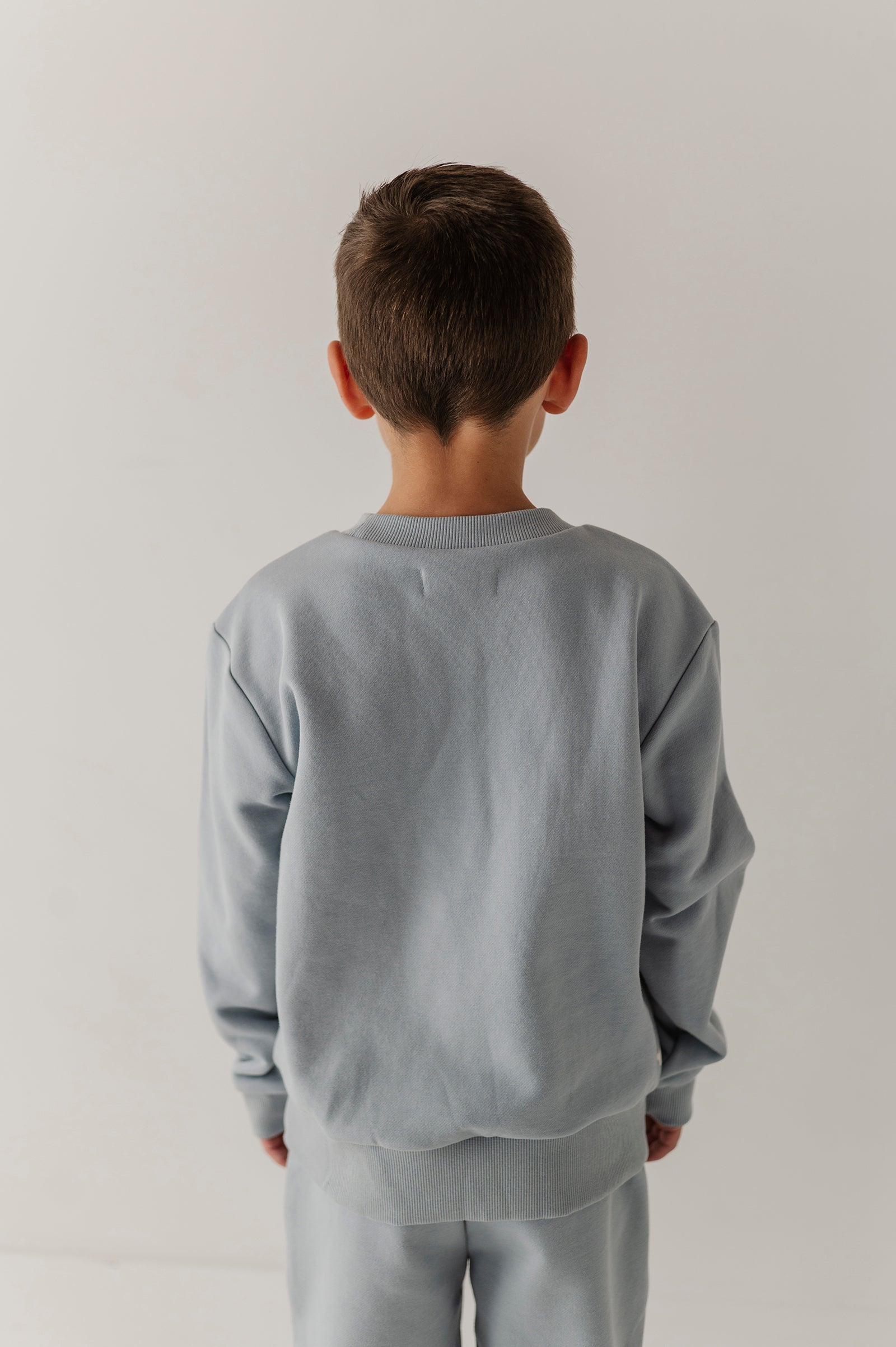 Boys Dario Graphic Sweatshirt In Blue Fog