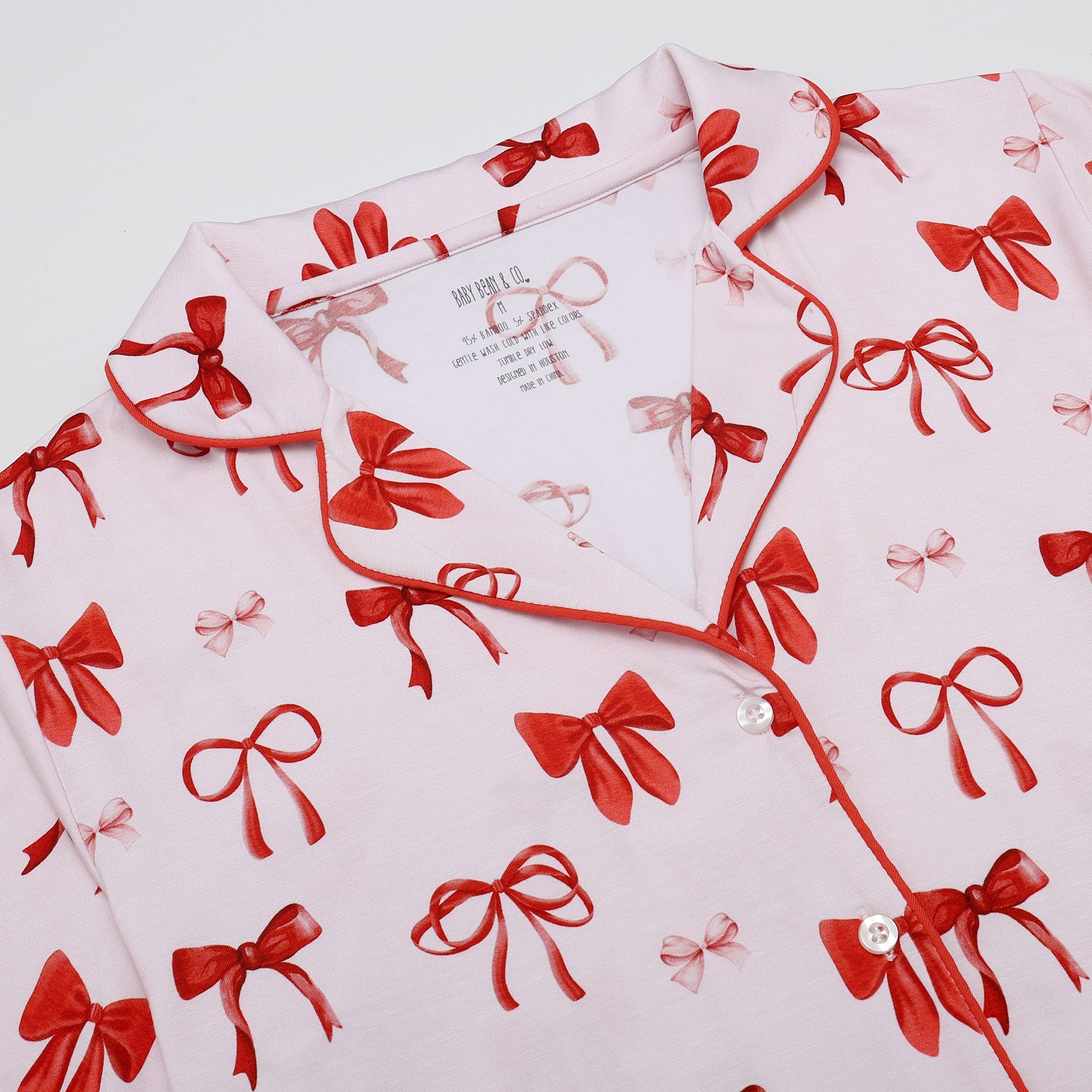 Crimson Bows Adult Set