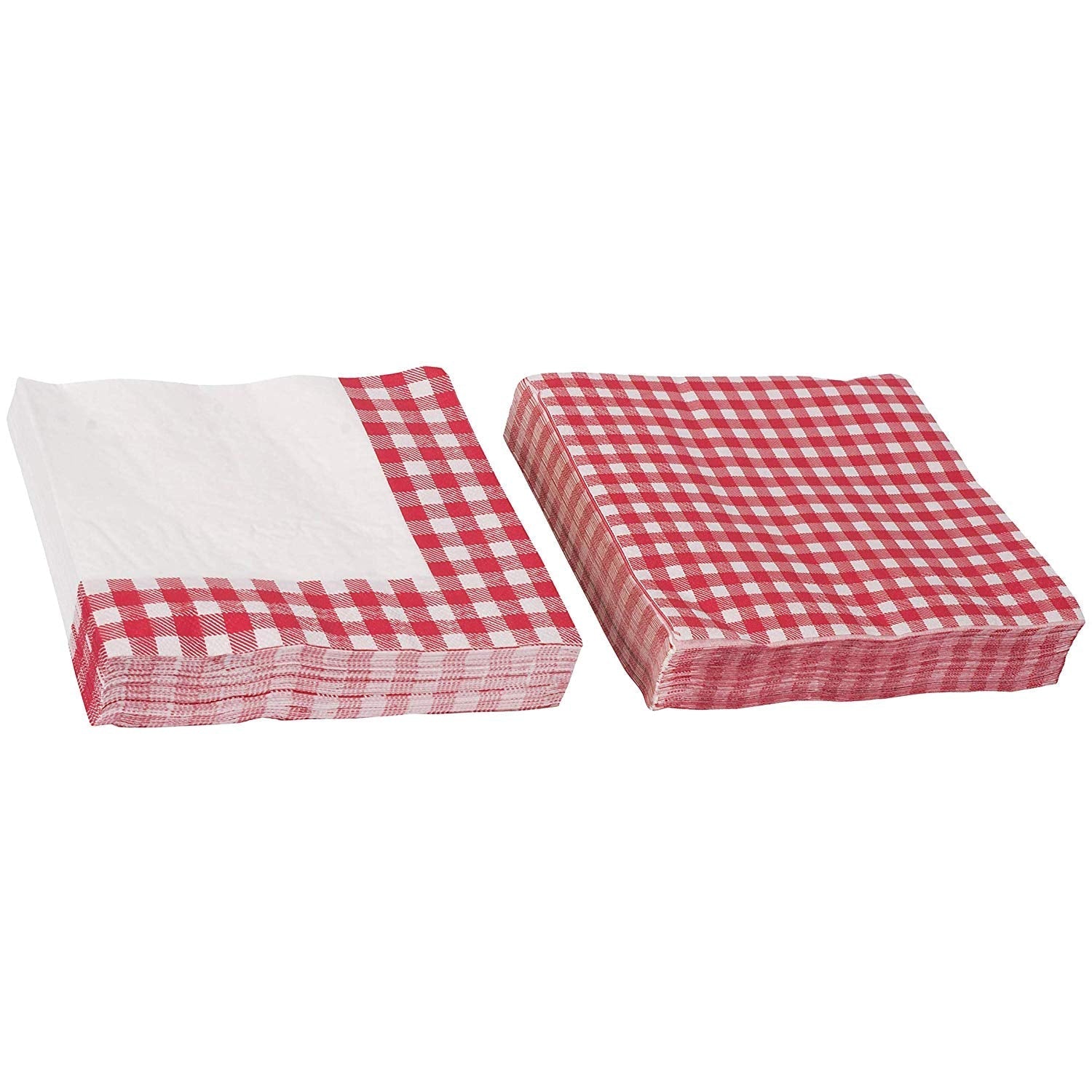 Picnic Themed Gingham Napkins Tableware Pack Of 160