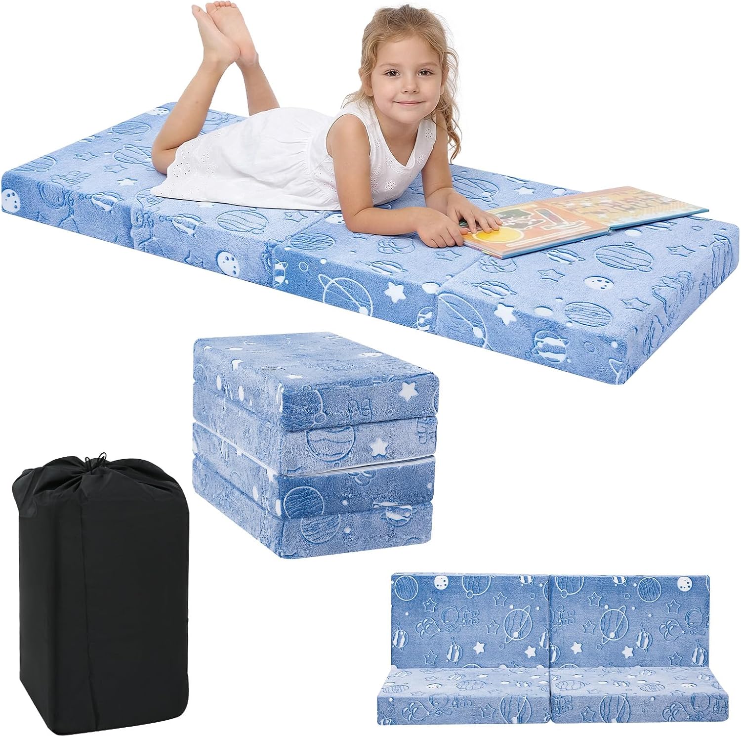 Kids Trifold Floor Mattress, 63"x26"