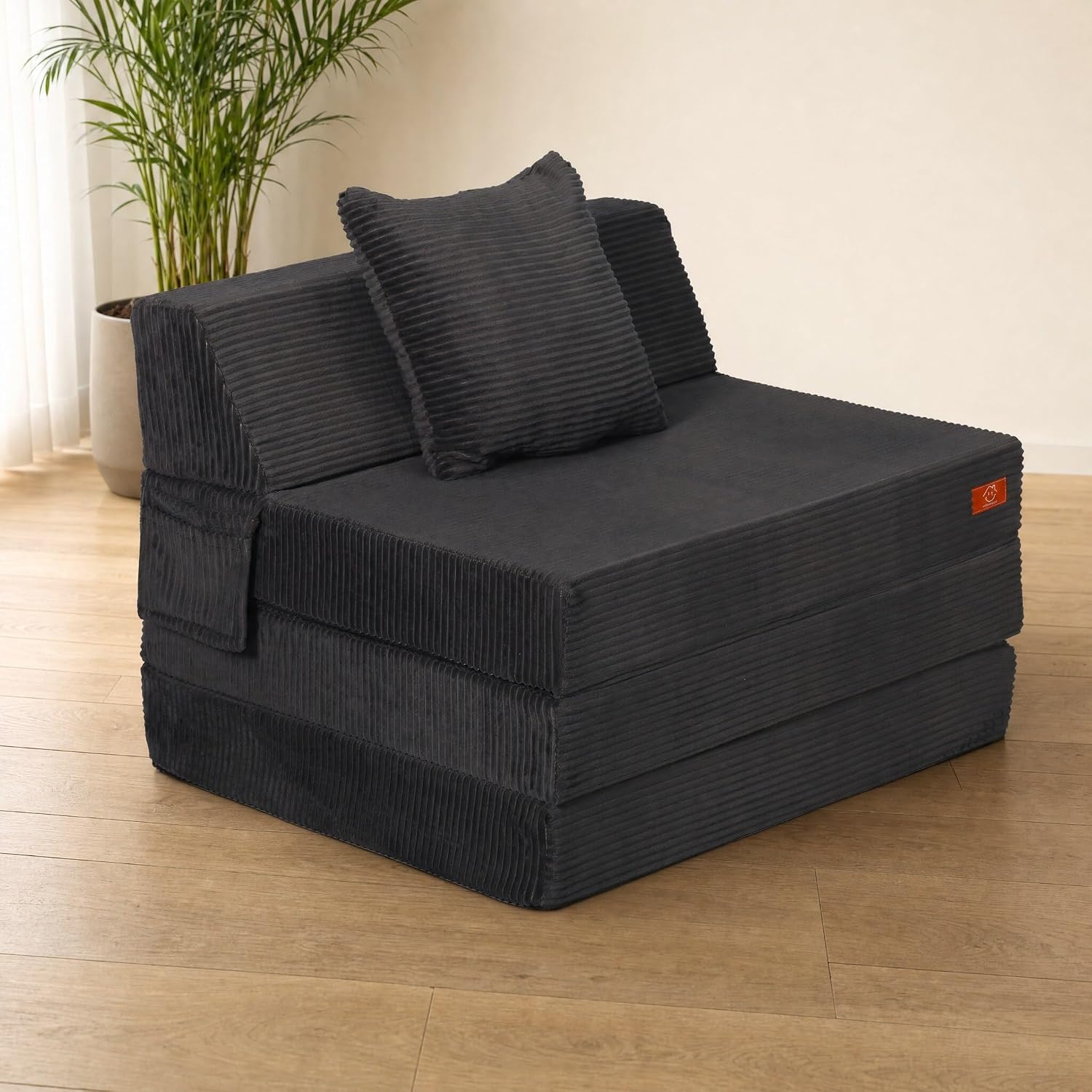 Folding Sleeper Chair Bed, 4-in-1 Boneless Futon
