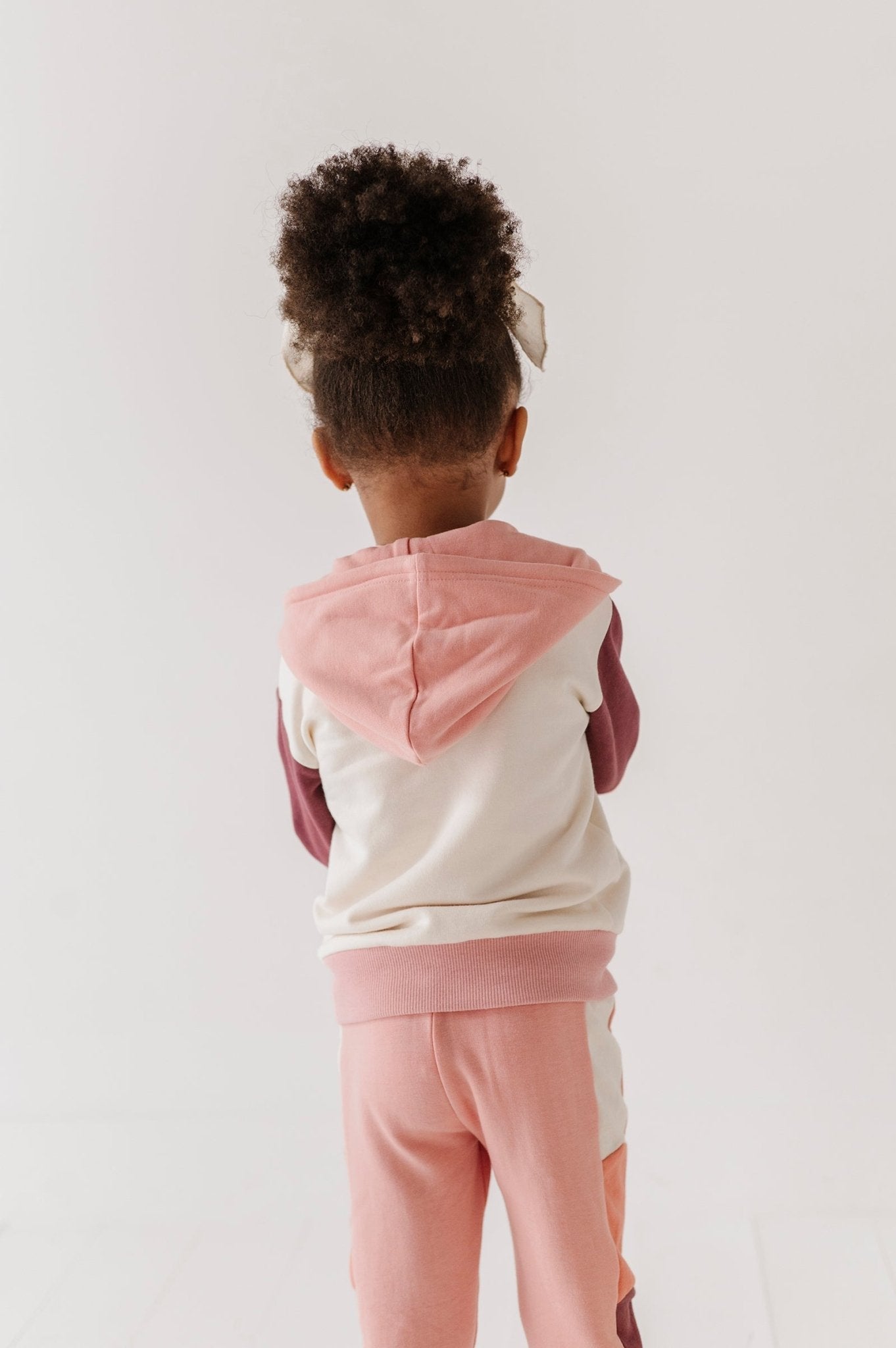 Girls Long Sleeve Track Set In Mellow Rose