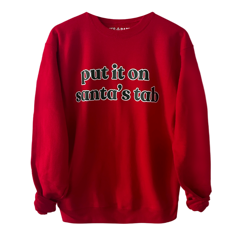 Santa's Tab ♡ Adult Sweatshirt With Print