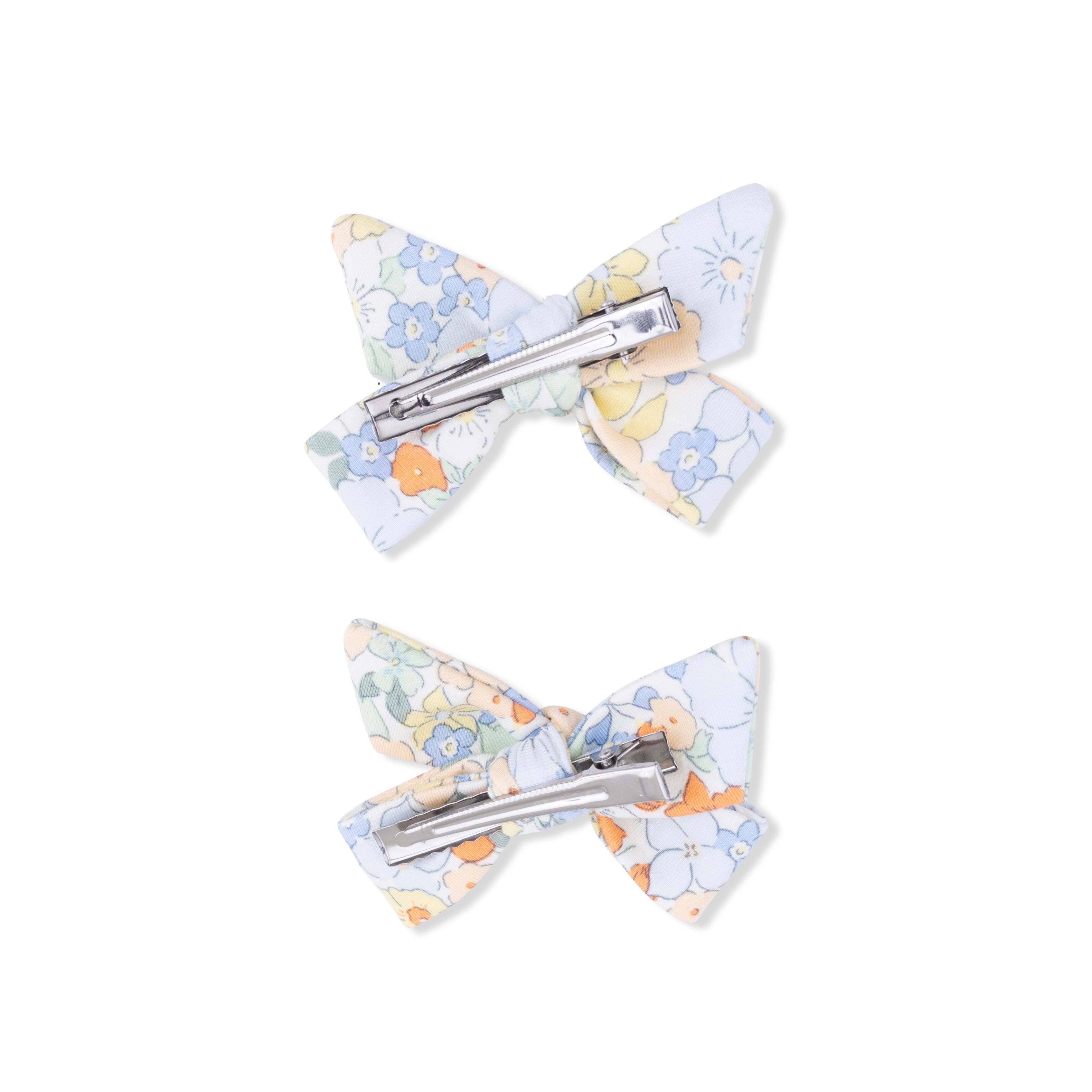 Georgia Floral -tie Back Romper & 2 Pack Hair Bow Set
