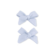 Solid Niagara Mist Rib - 2 Pack Bow Clips