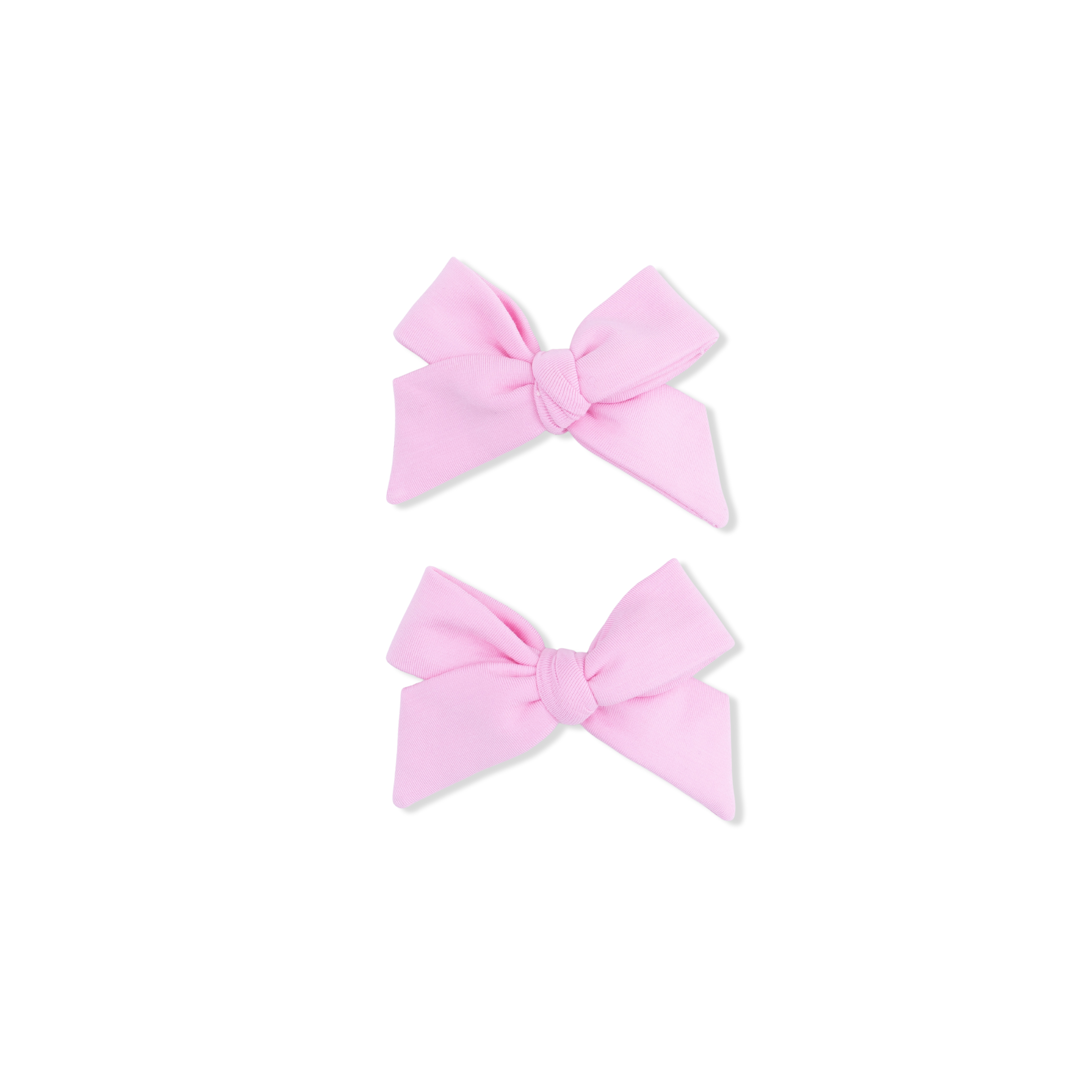 Solid Pink Frosting - 2 Pack Bow Clips