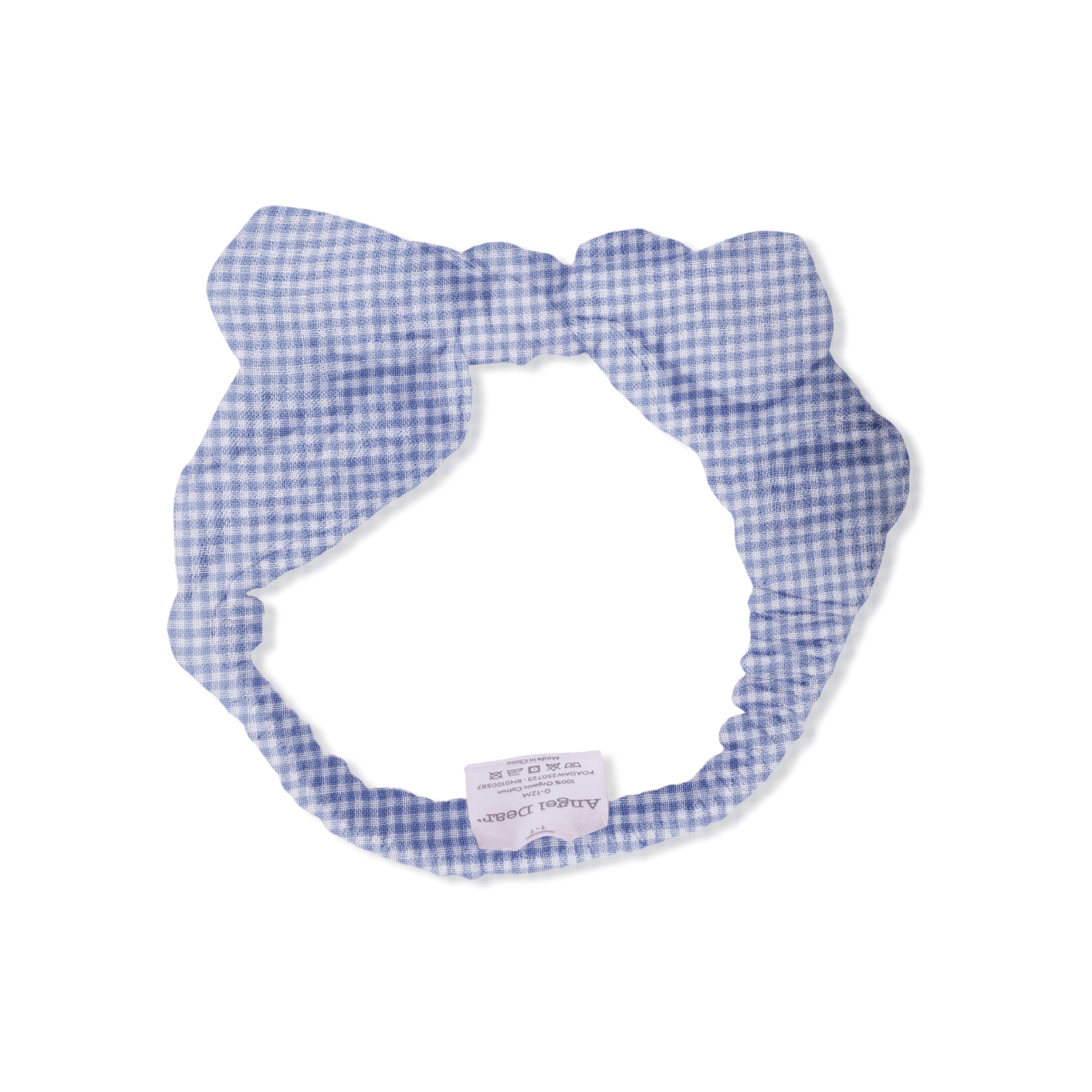 Micro Gingham Blue Blizzard - Knot Headband