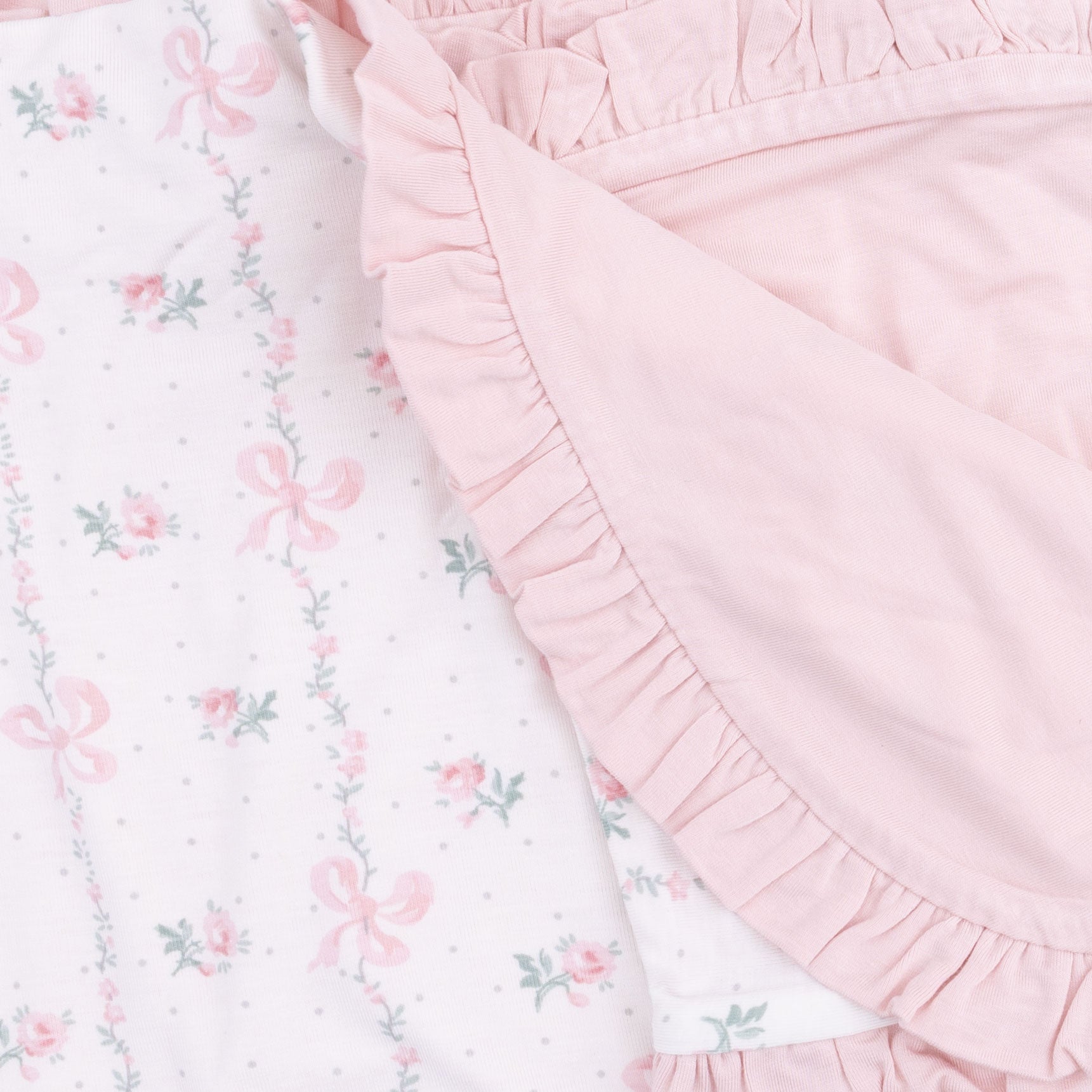 Dainty Buds And Bows - Ruffle Blanket