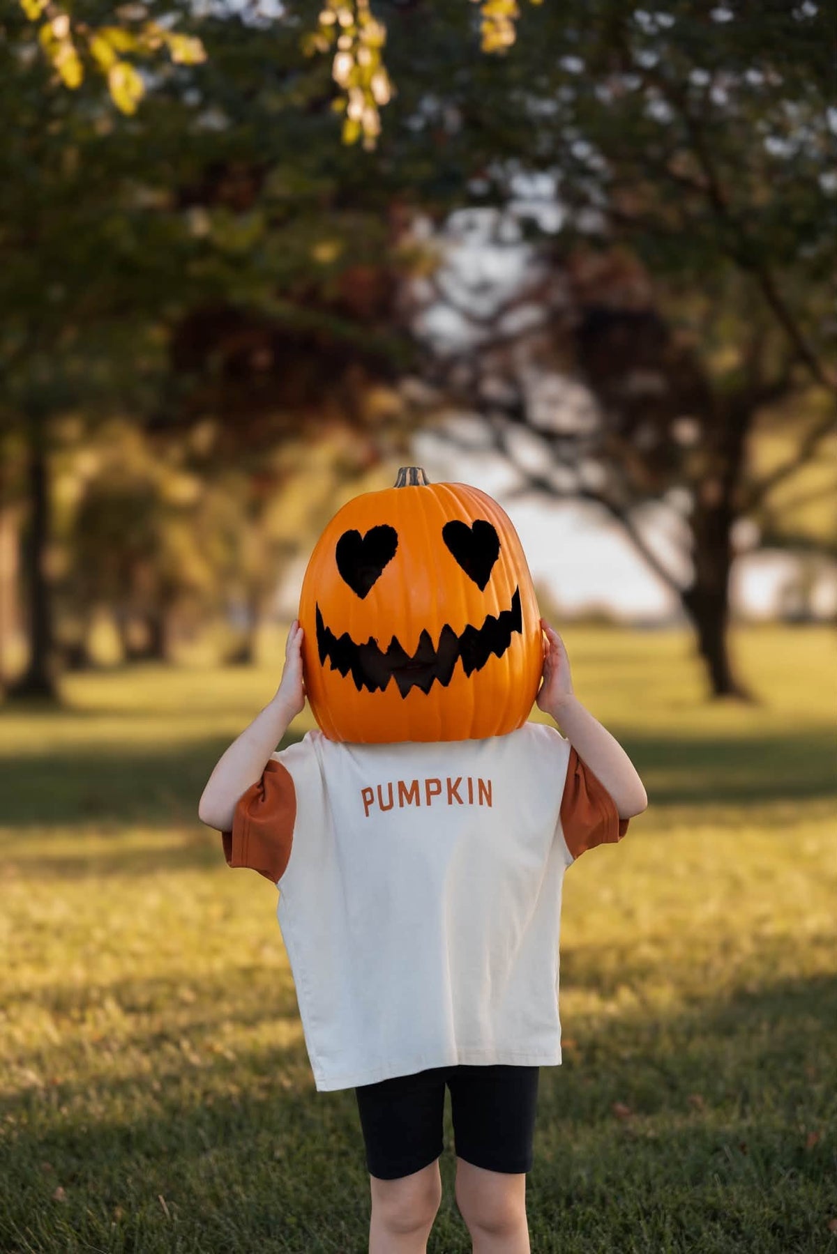 Colorblock Pumpkin Oversized Tee Or T-shirt Romper
