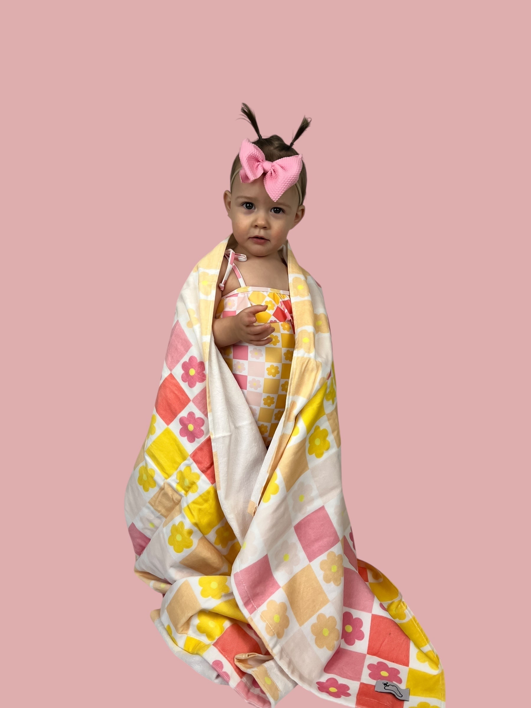 Summer Sunset Checkers Dream Towel