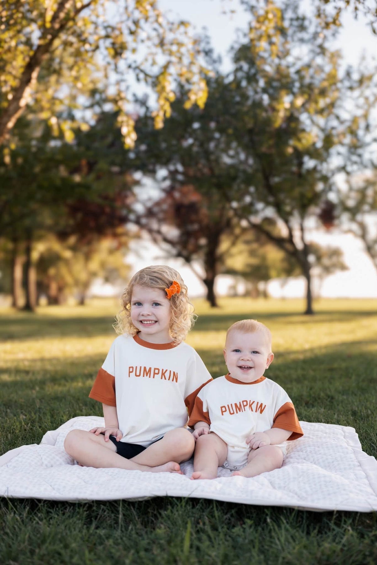 Colorblock Pumpkin Oversized Tee Or T-shirt Romper
