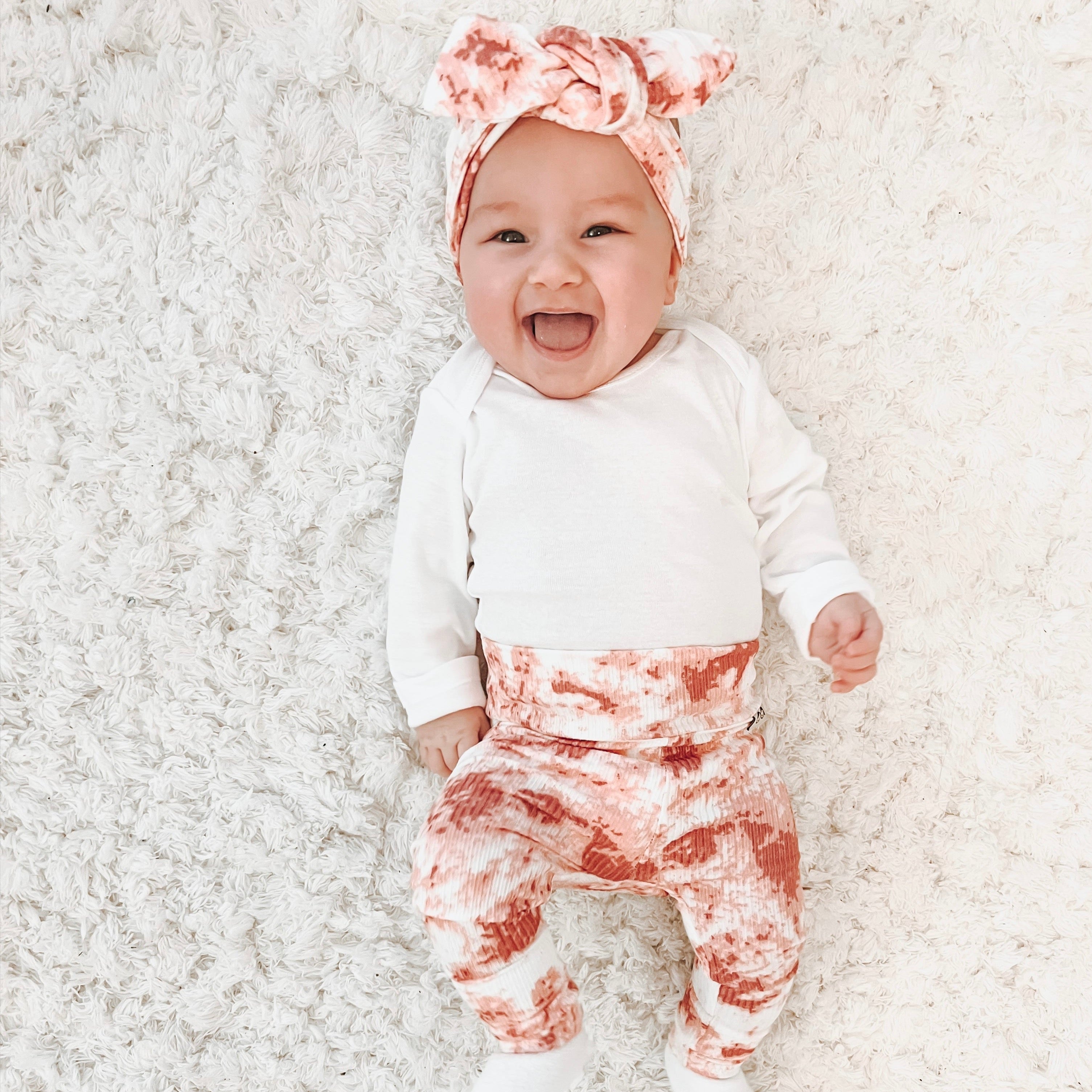 Rose Tie Dye Ribbed Headbands