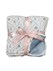 (blue) Birthday - Plush Blanket