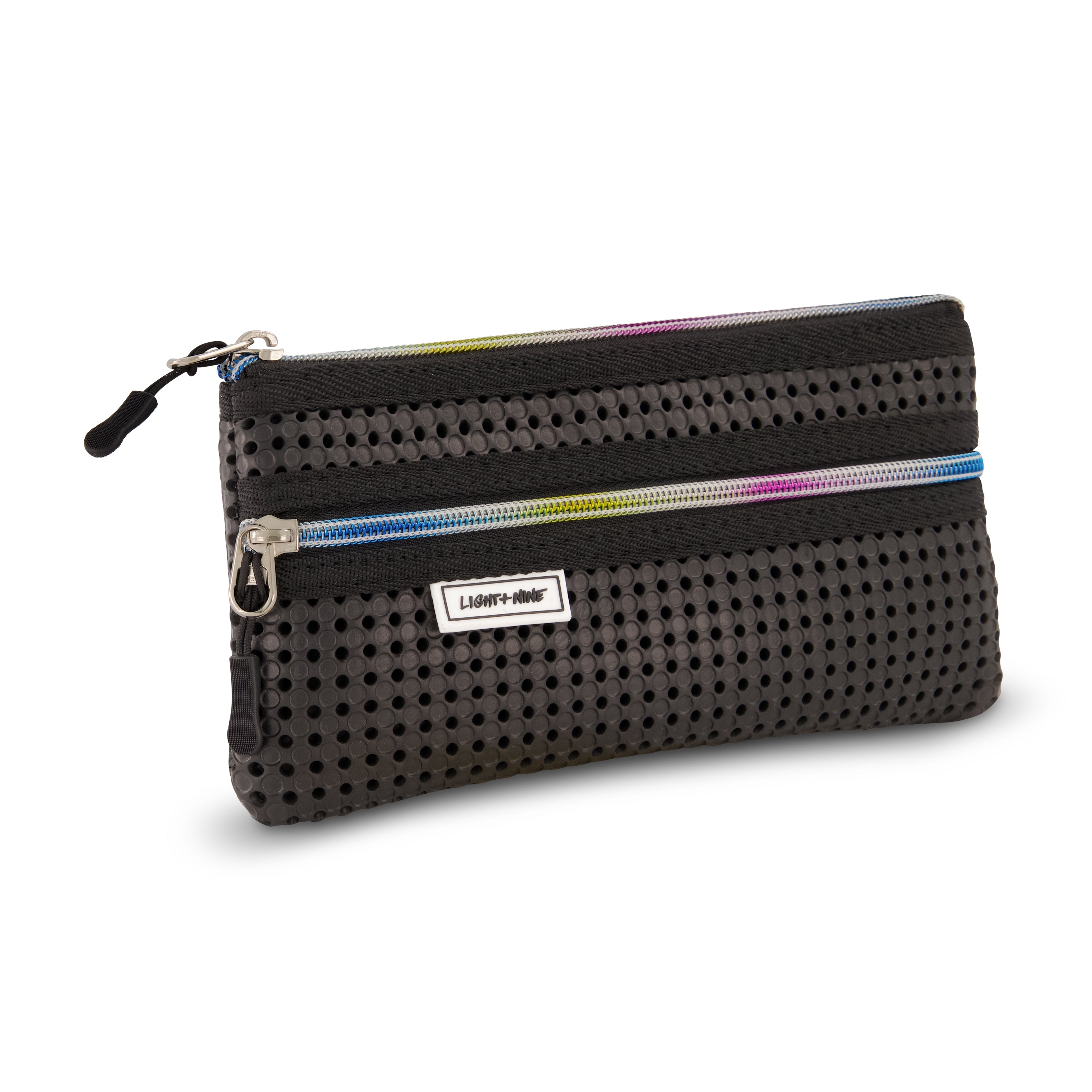 Flat Pencil Pouch Rainbow Pink
