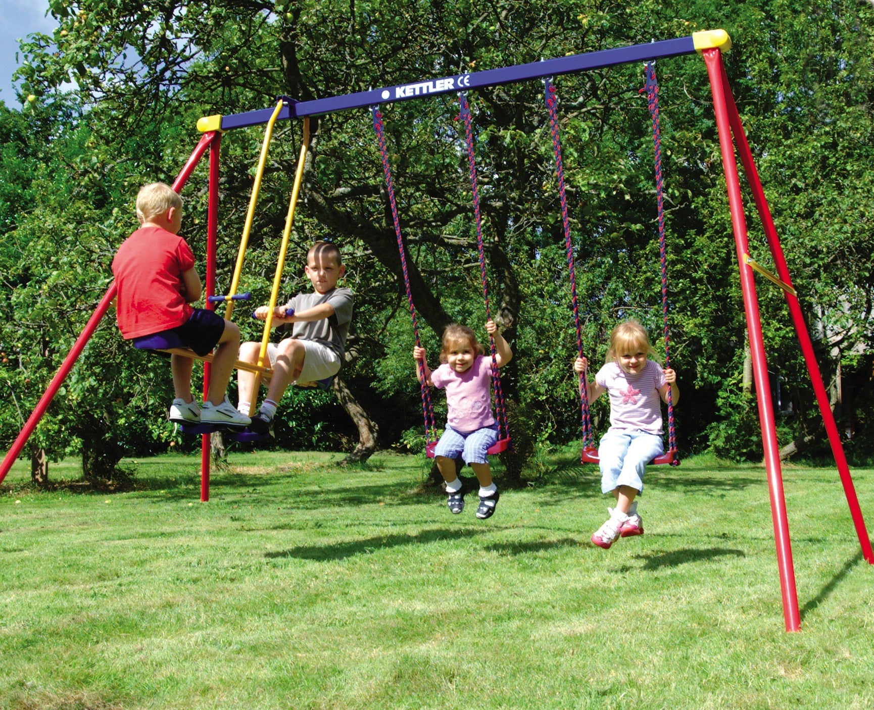 Multi-Play Swingset Bundle - With Surf Swing & Glider Accessories