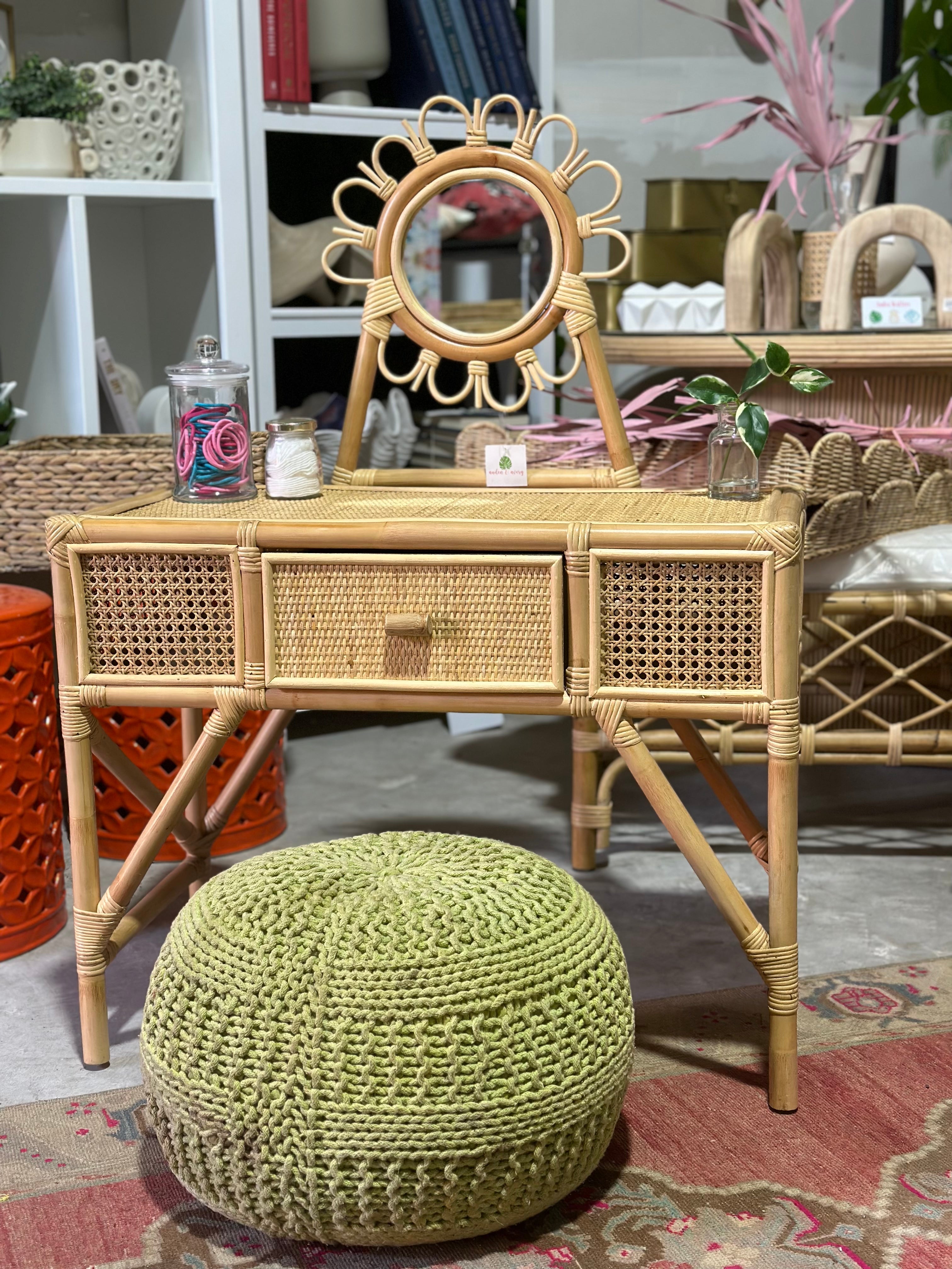 Jessie Kids Rattan Vanity