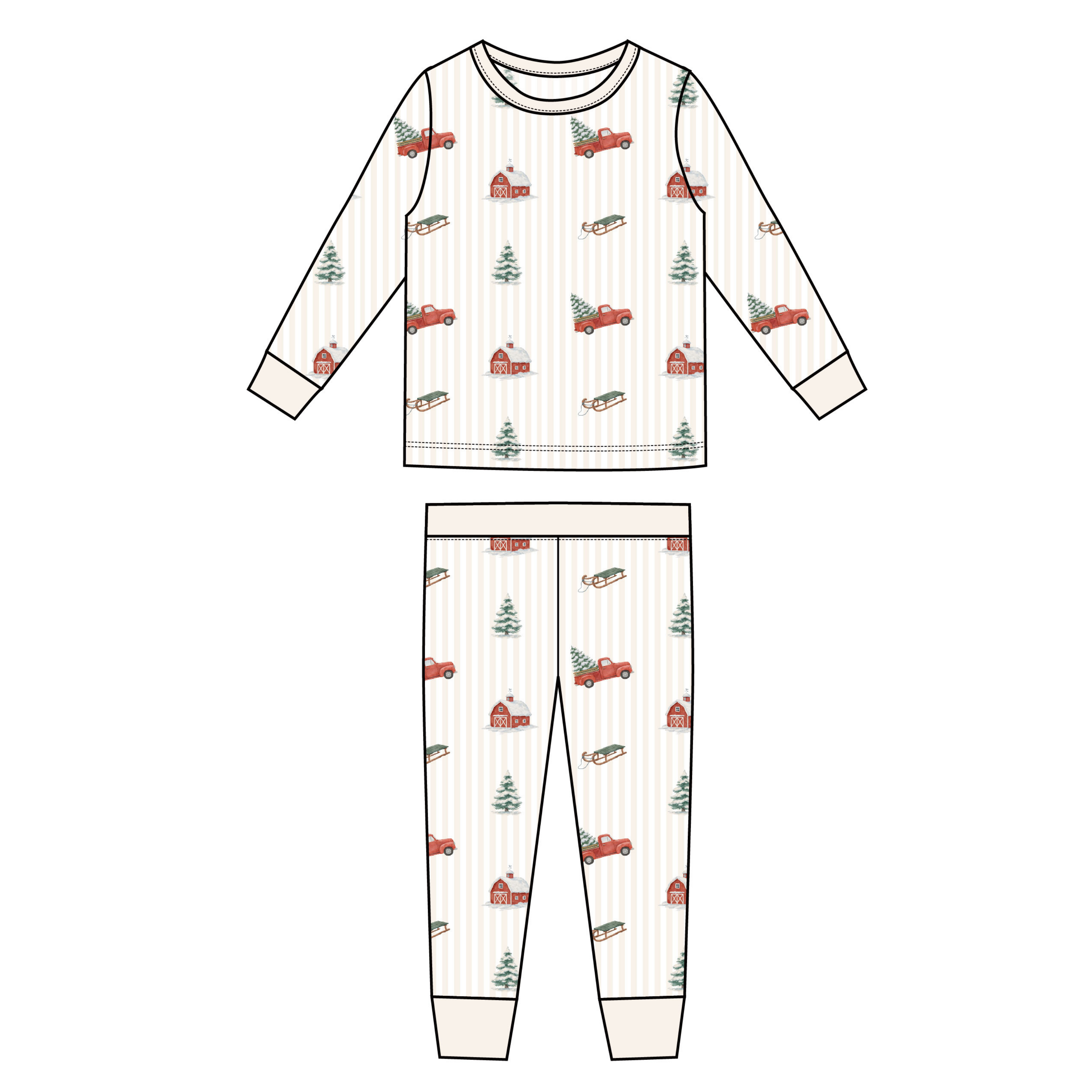 Little Red Truck Toddler Pjs