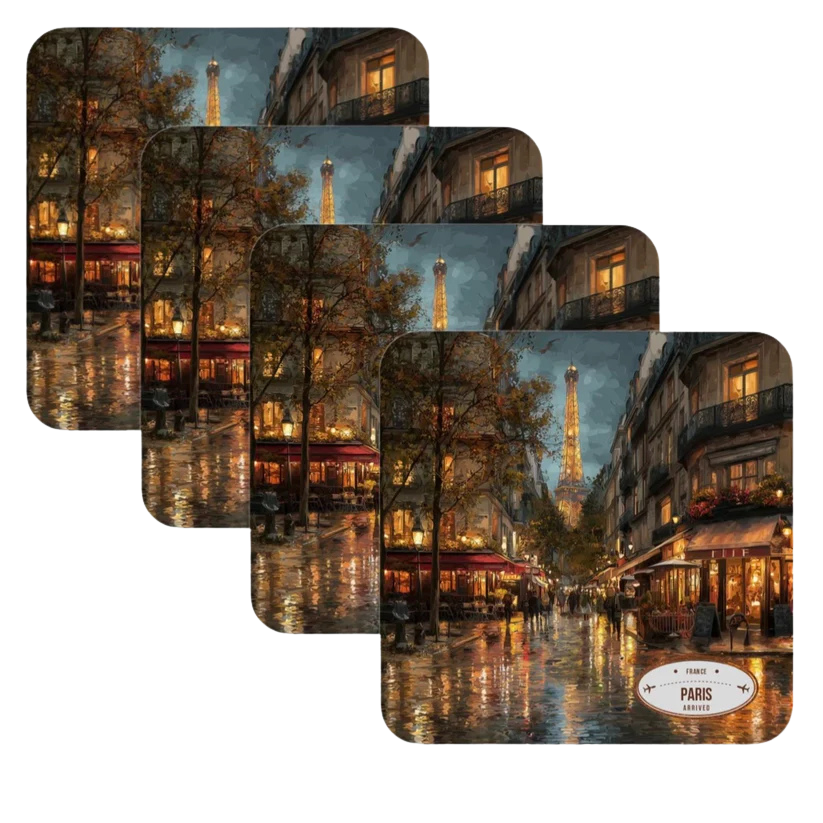 Custom Wooden Coaster. 4 Pcs