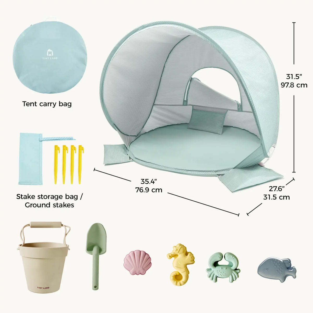 ® One-stop Beach Toy & Tent Set