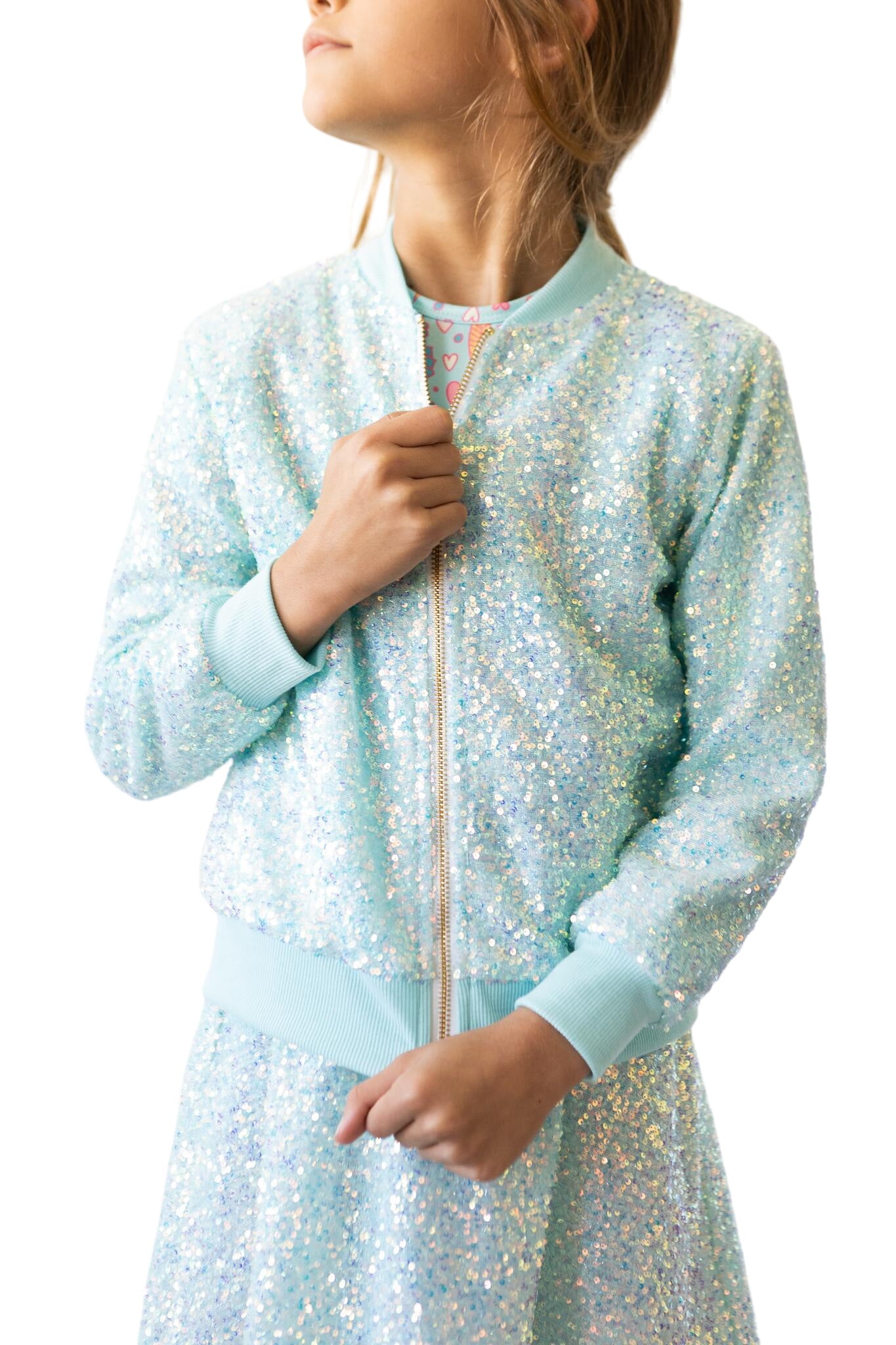 Aqua Sequin Jacket