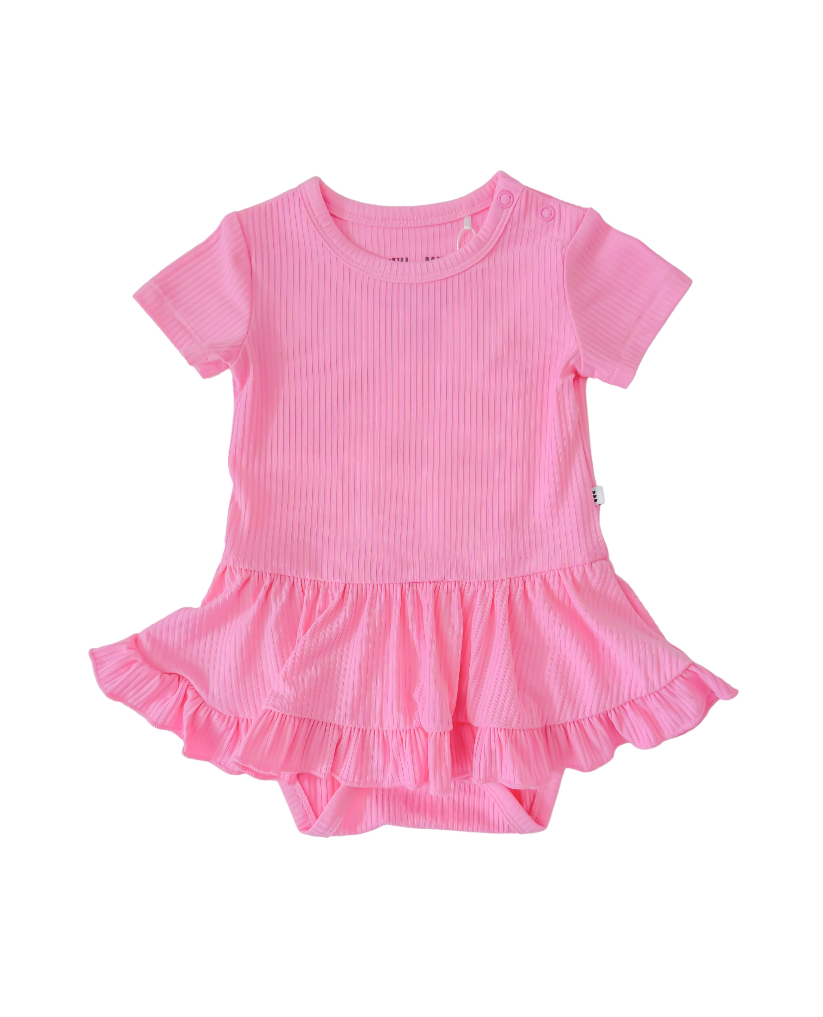 Taffy Pink Bamboo Skirted Bodysuit