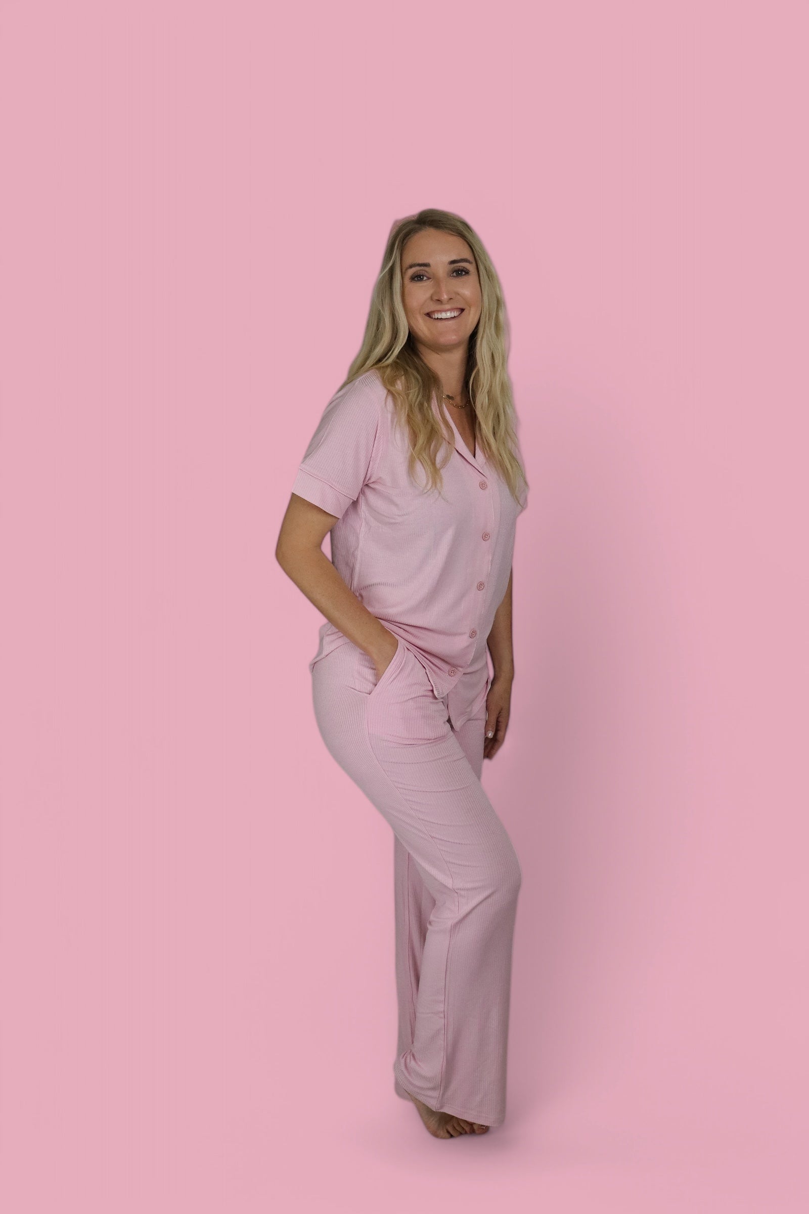 Pink Rose Rib Women's Dream Set