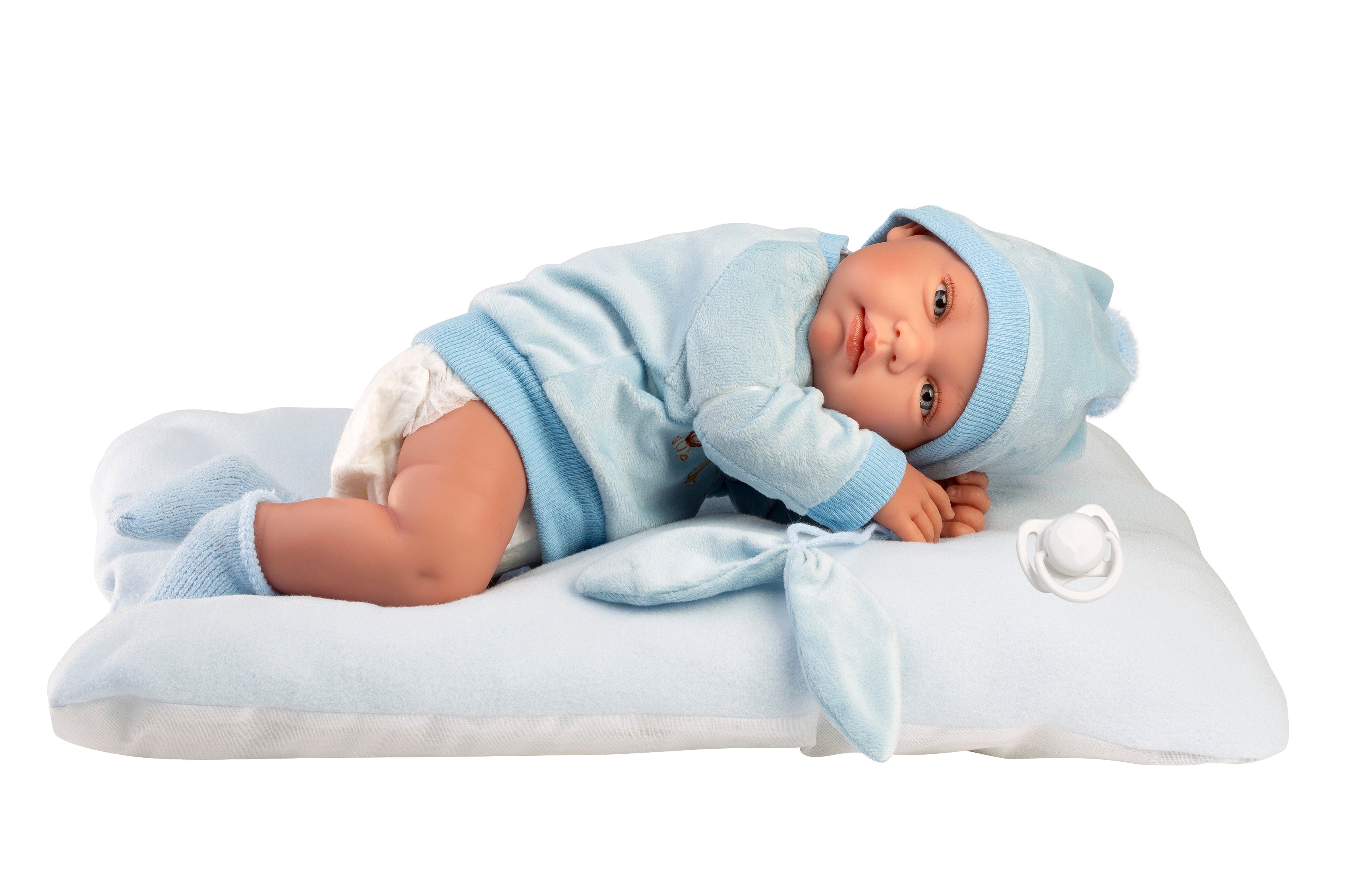 16.9" Anatomically-Correct Newborn Doll Evan with Cushion