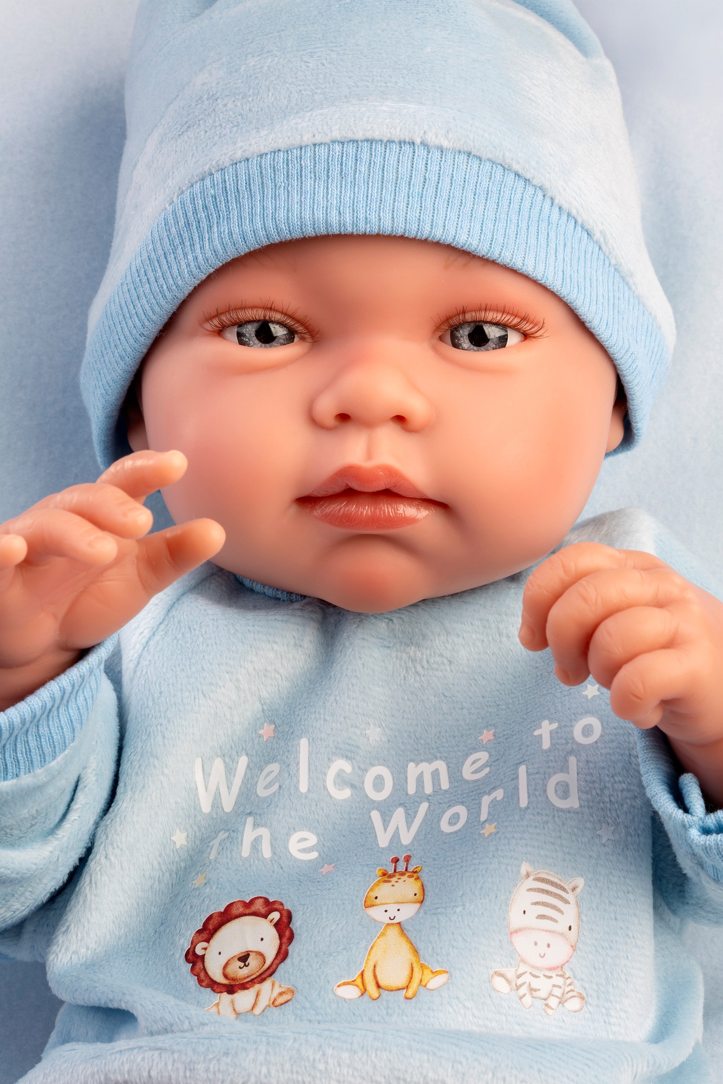 16.9" Anatomically-Correct Newborn Doll Evan with Cushion