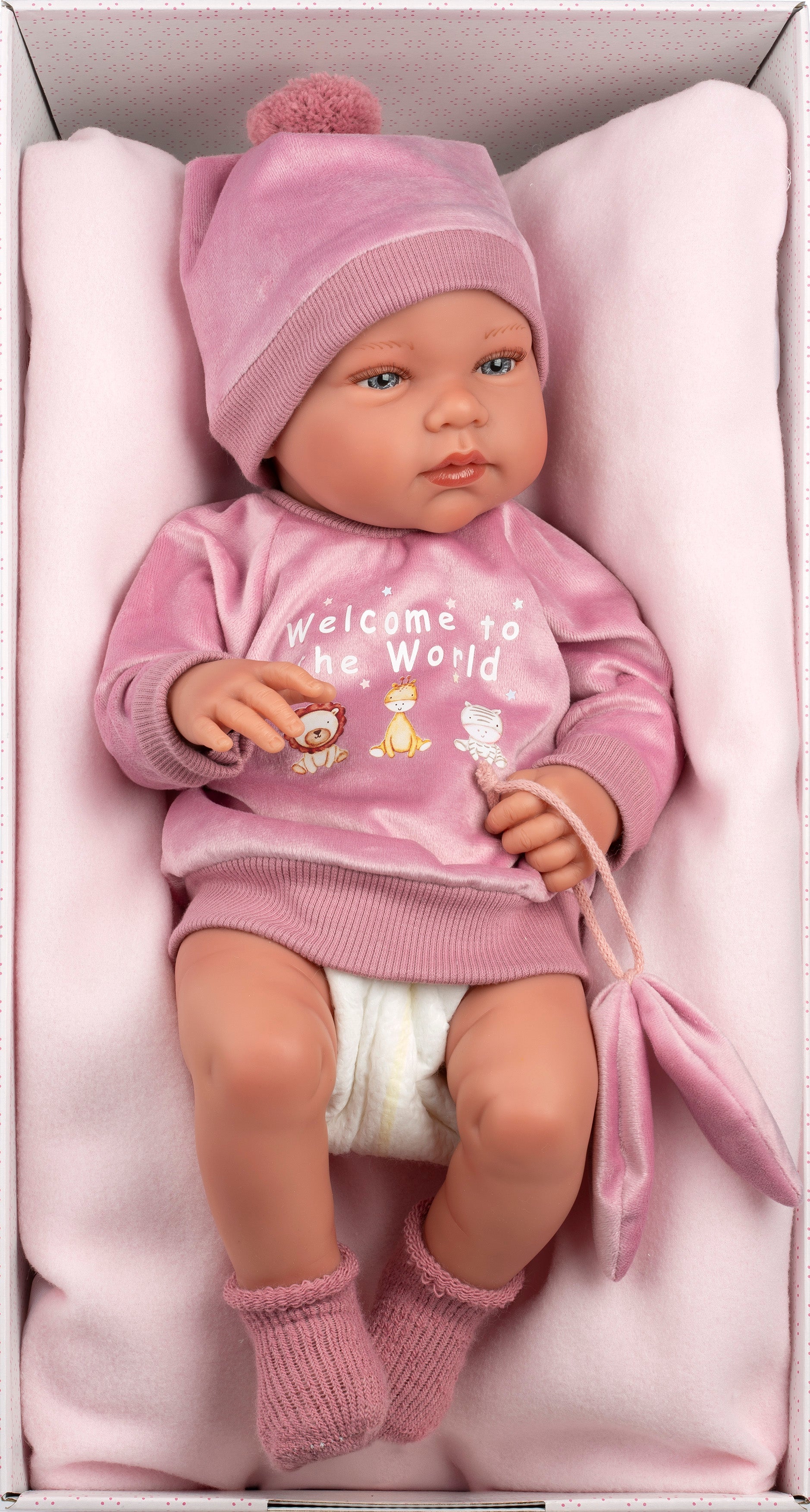 16.9" Anatomically-Correct Newborn Doll Emily with Cushion