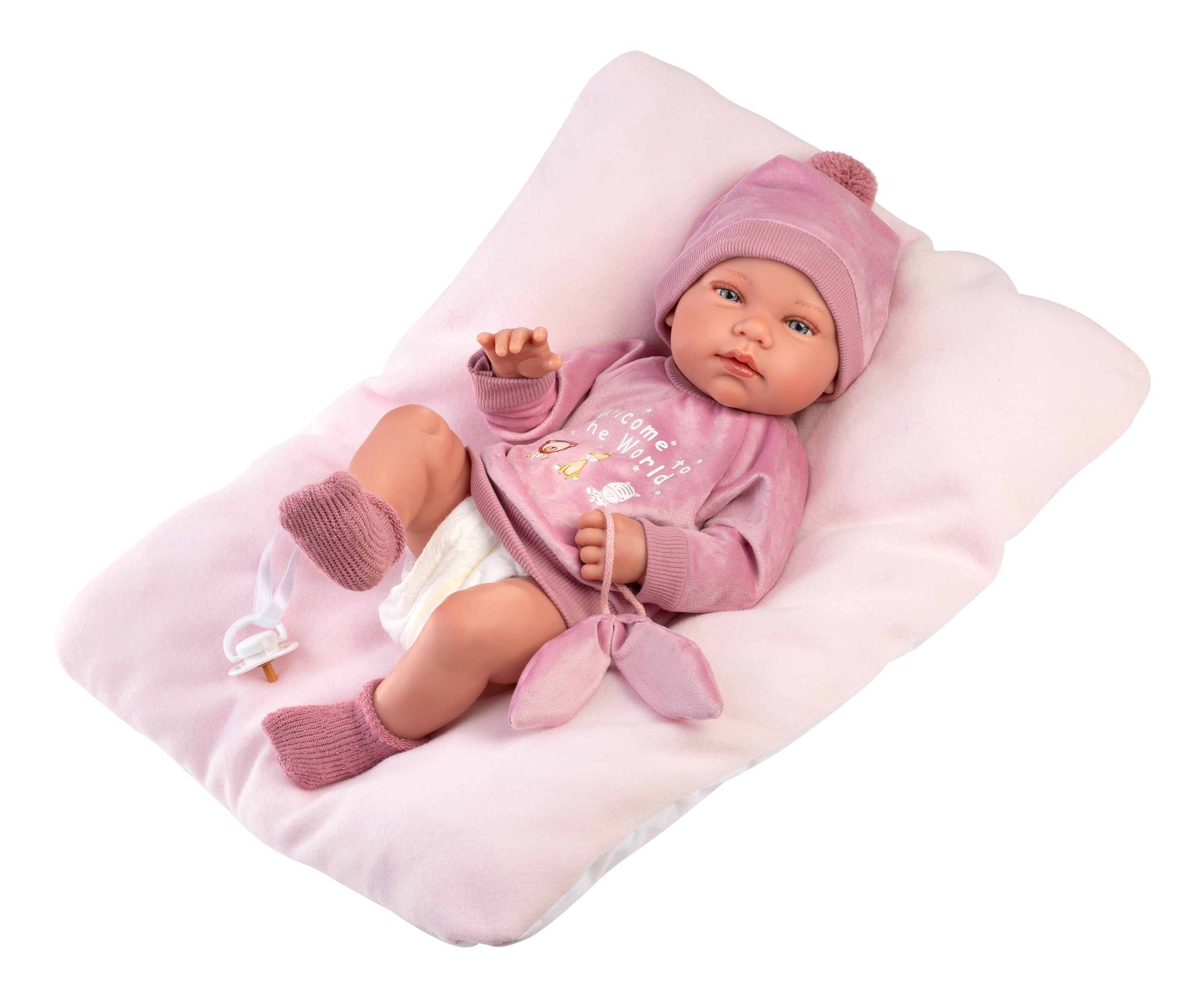 16.9" Anatomically-Correct Newborn Doll Emily with Cushion