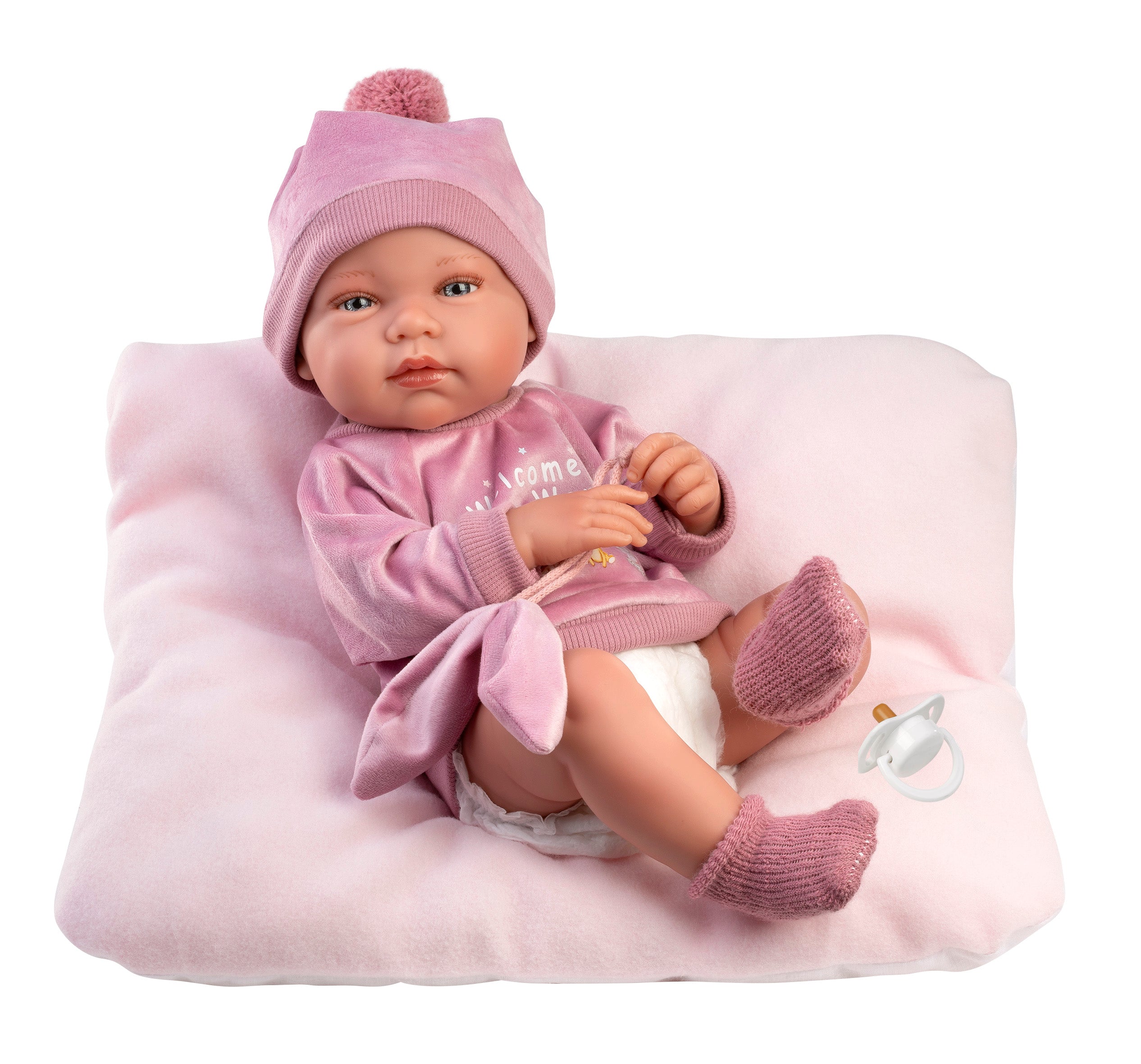 16.9" Anatomically-Correct Newborn Doll Emily with Cushion