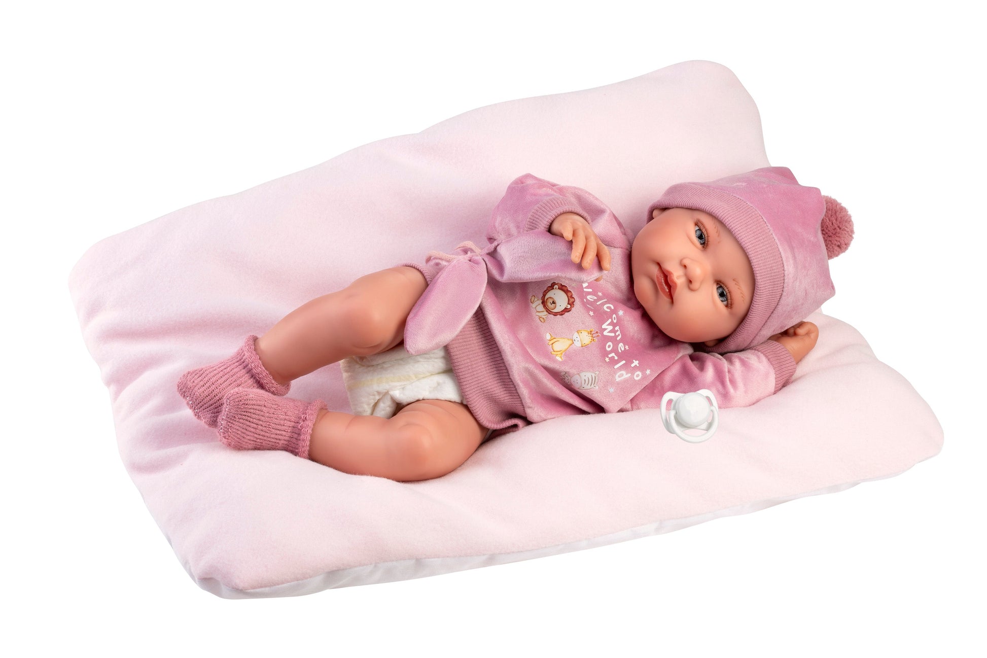 16.9" Anatomically-Correct Newborn Doll Emily with Cushion