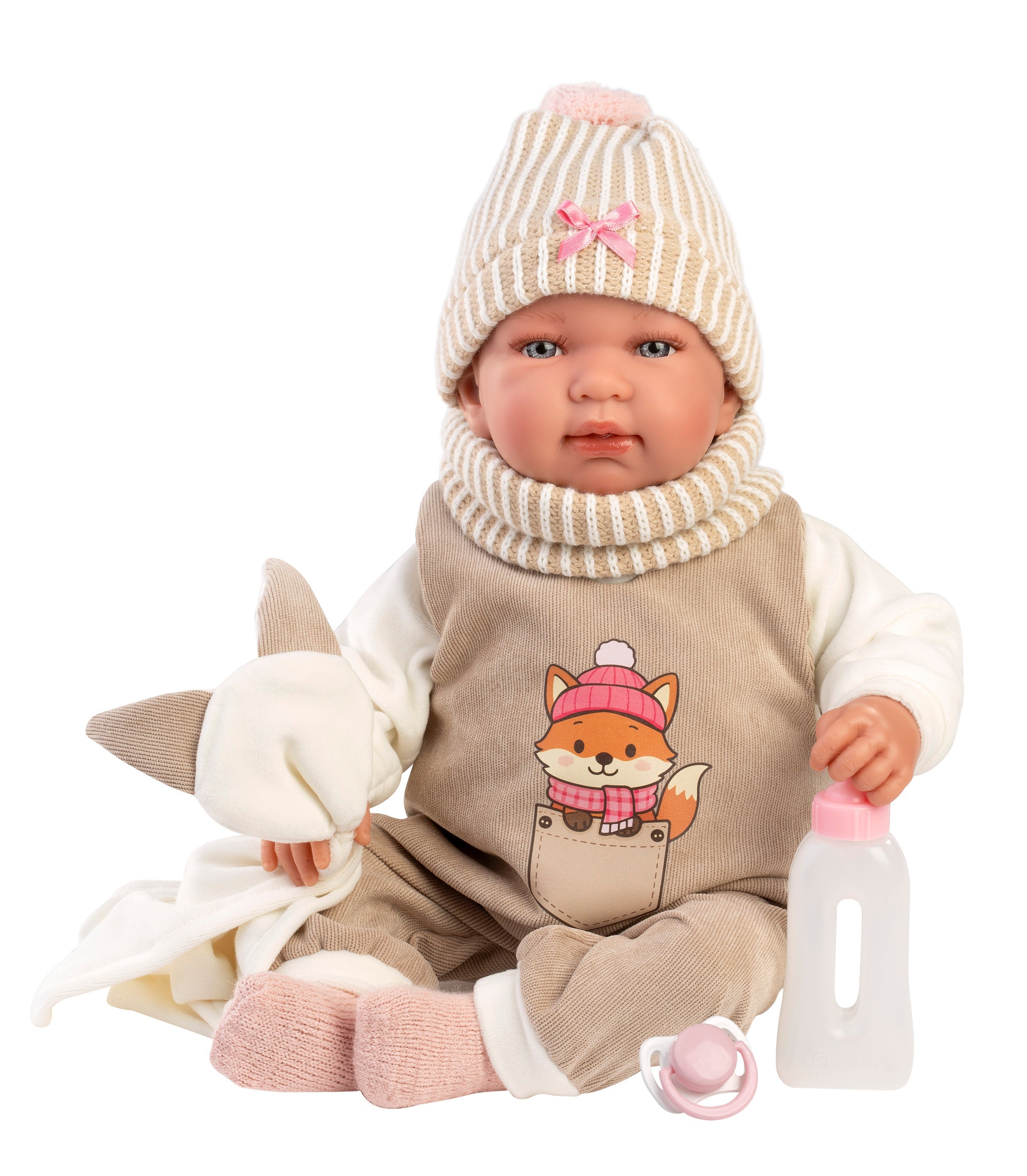 17.3" Soft Body Newborn Doll Simone with Doudou